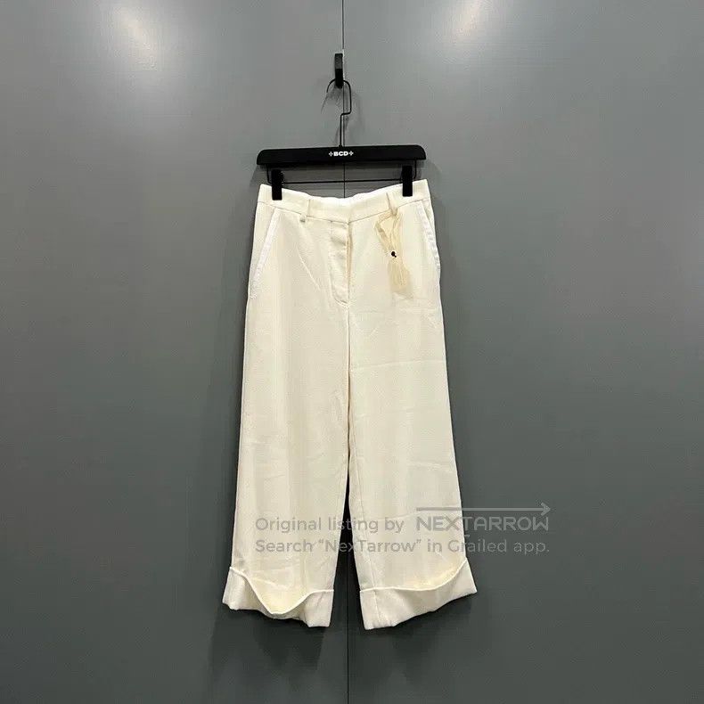Thom Browne Thom Browne Beige Wide-leg Casual Trousers Size 25" / US 0 / IT 36 - 1 Thumbnail