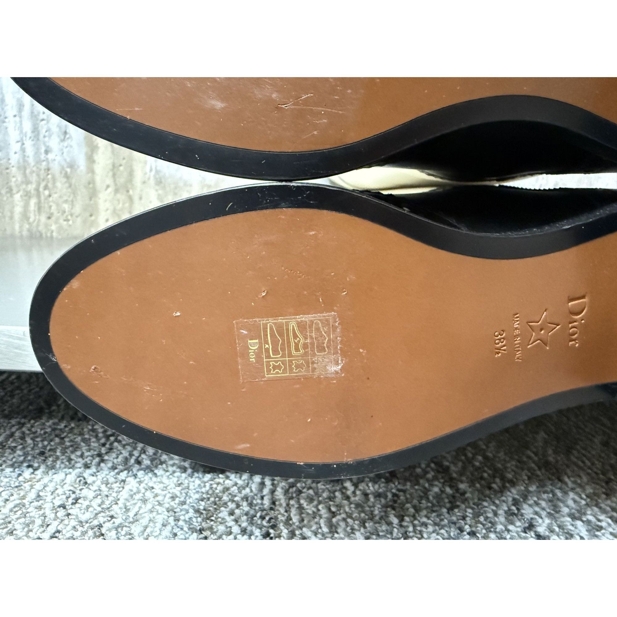 Dior Christian Dior Womens Two-Tone Leather Tall Riding Boots Bla Size US 6.5 / IT 36.5 - 7 Thumbnail