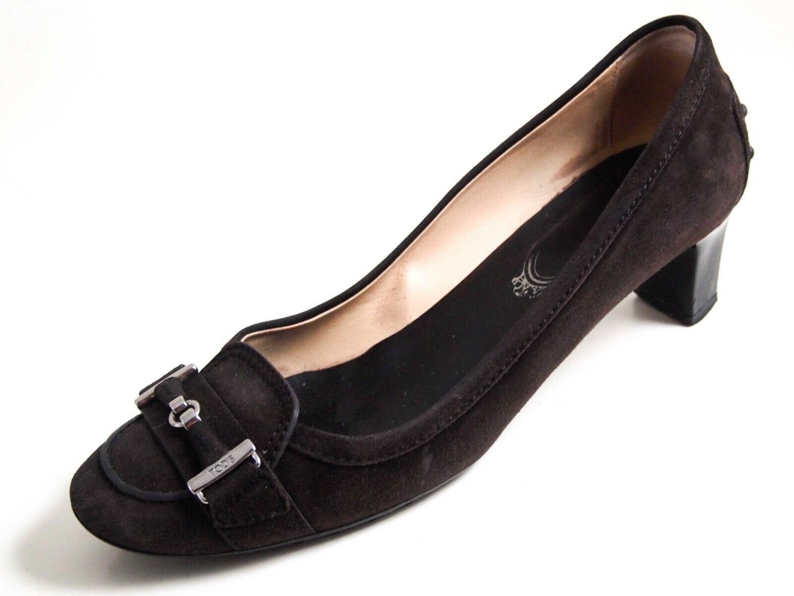 Tod's Tod's Mid Heel Pumps Brown Suede US 8 EU 38 Size US 8 / IT 38 - 1 Thumbnail