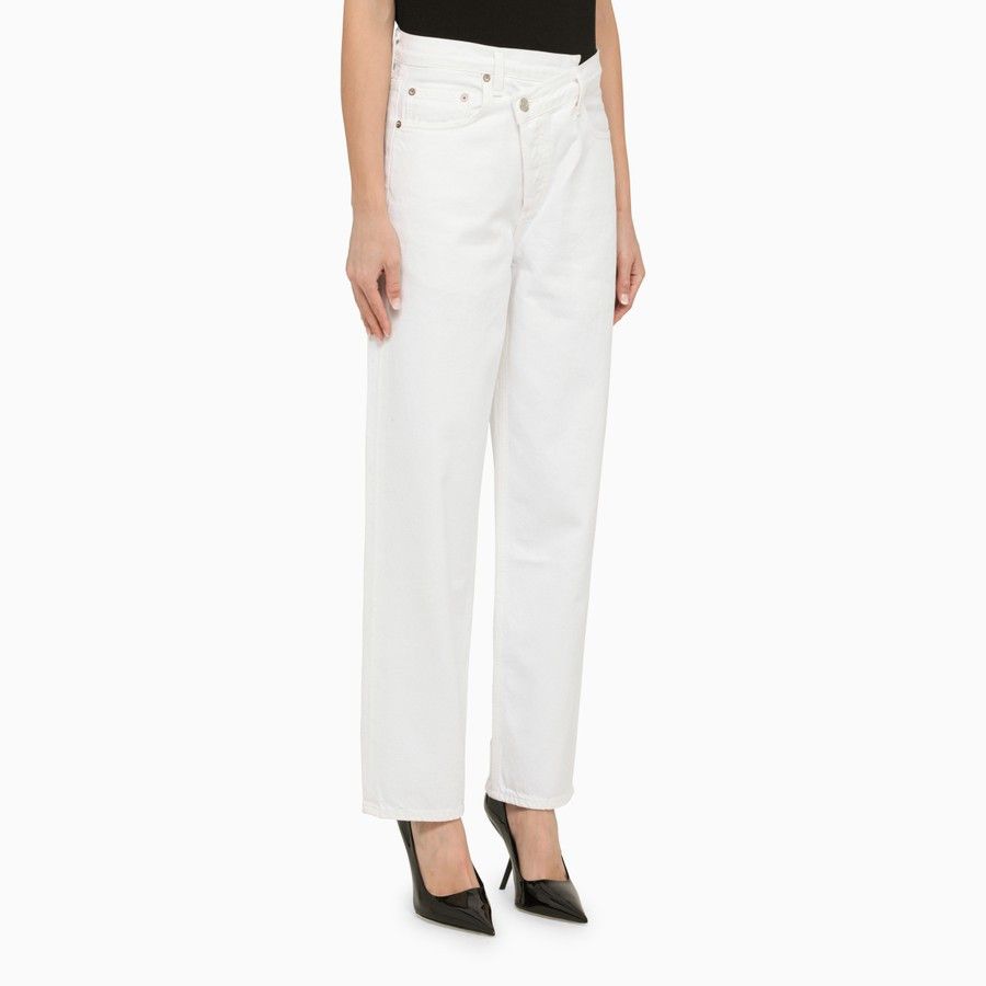 Agolde o1d2blof0724 Deconstructed Denim Jeans in Milk White Size 28" / US 6 / IT 42 - 3 Thumbnail