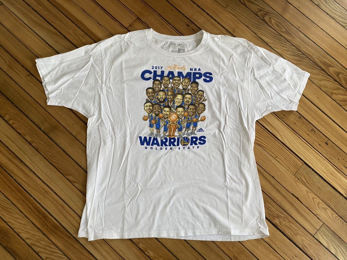 Adidas × NBA × Vintage 2017 golden state warriors Tshirt Size US XXL / EU 58 / 5 - 1 Thumbnail
