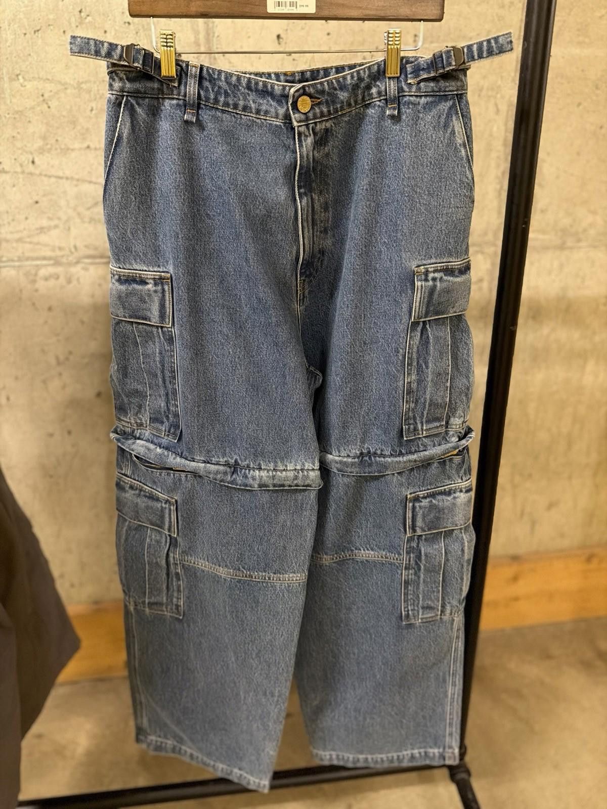 Vetements Vetements Wide-Leg Light BIG Blue Denim Jeans + Shorts Size 31" - 4 Thumbnail