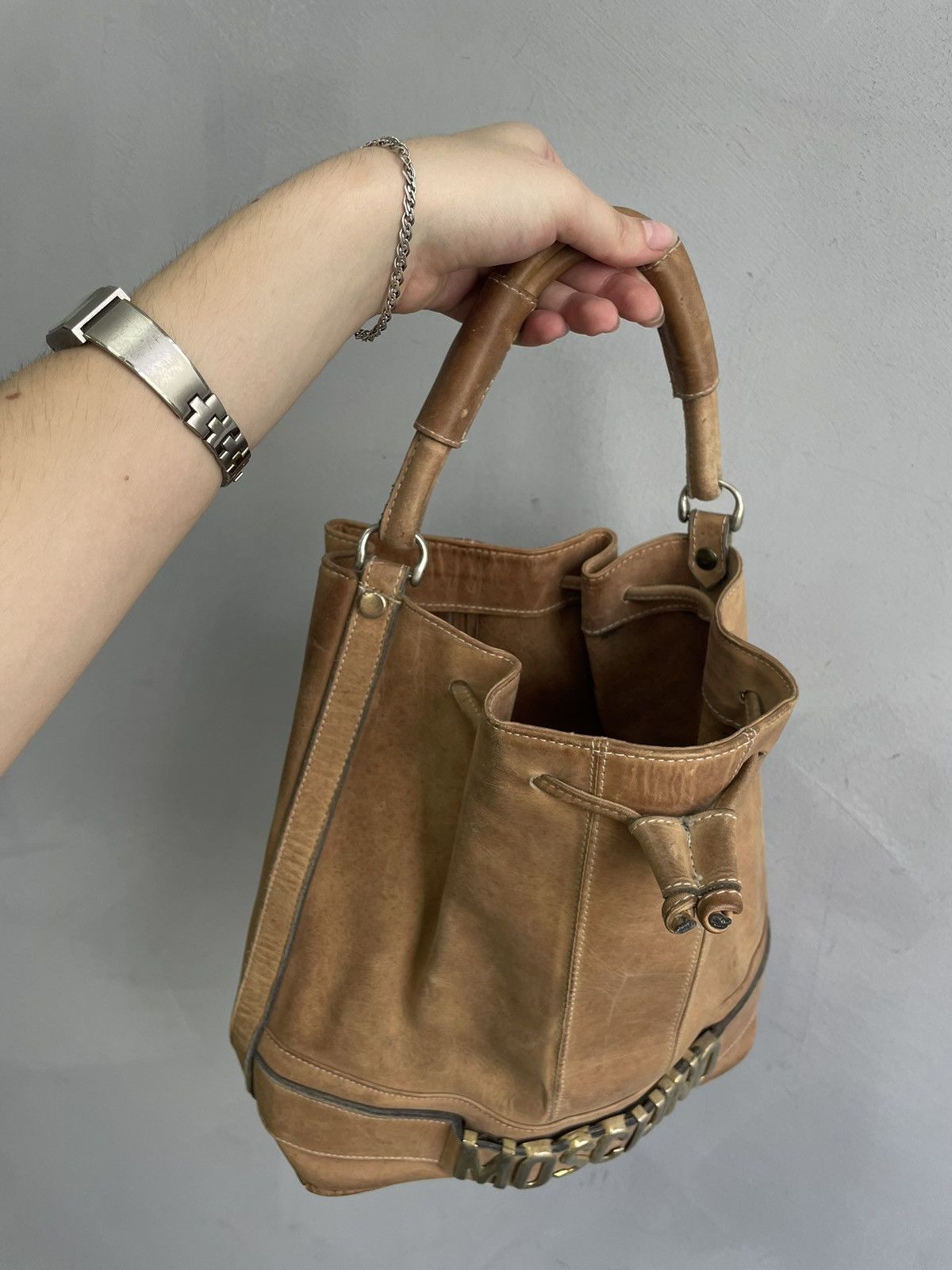 Moschino Retro Moschino Big logo leather y2k bag hype Size ONE SIZE - 8 Thumbnail