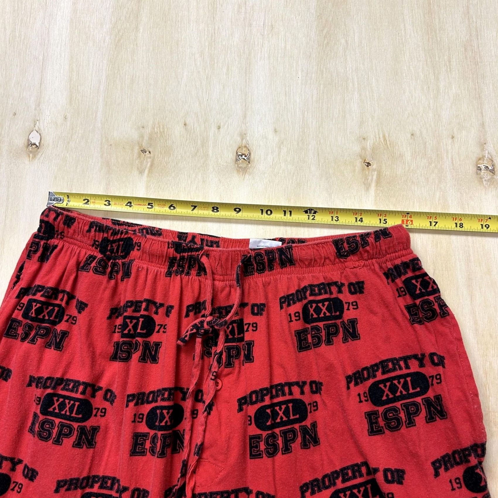 Vintage VINTAGE ESPN Pajama Pants Mens XL Red Property Of ESPN Sleep Lounge Sports Pants Size US 36 / EU 52 - 5 Thumbnail