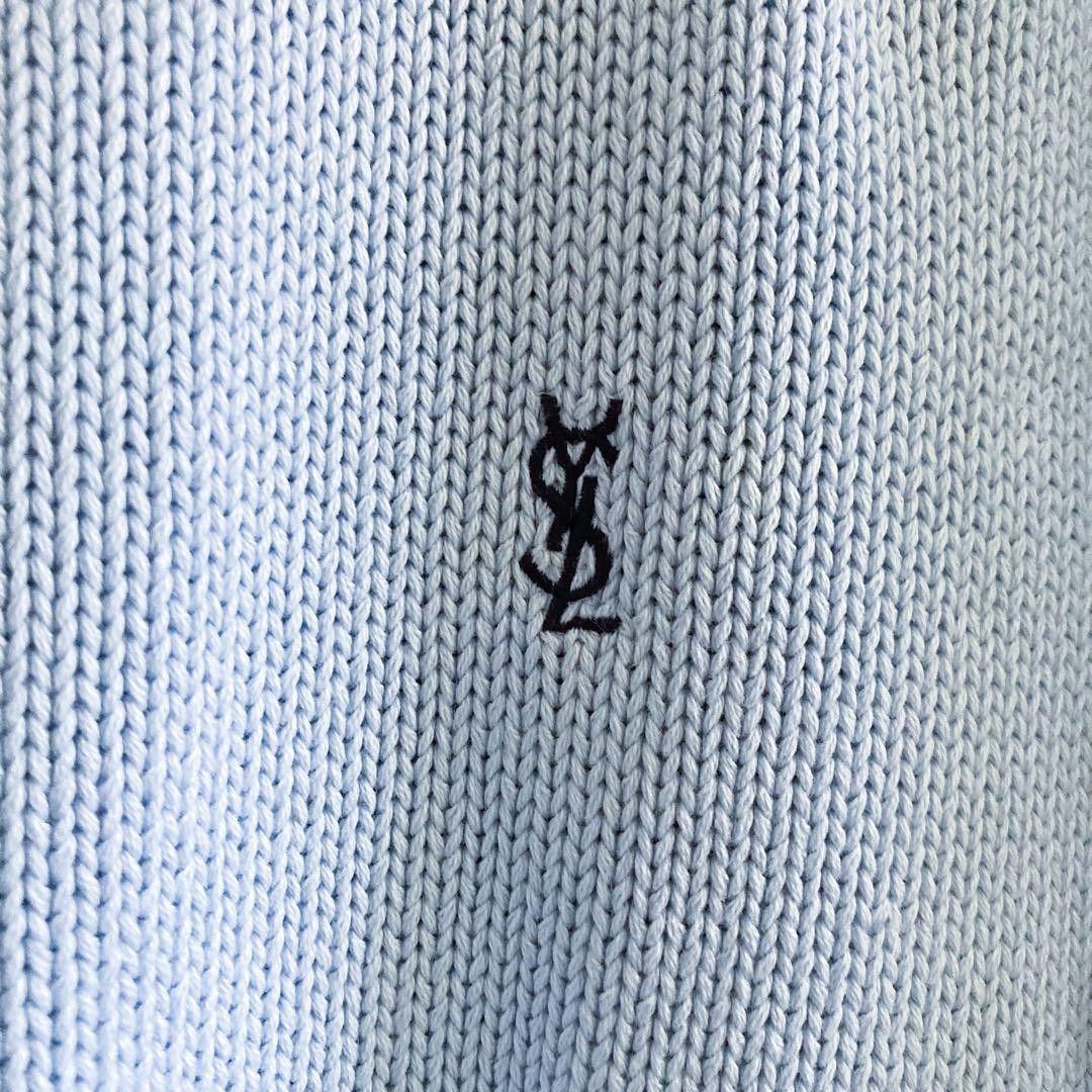 Yves Saint Laurent Yves Saint Laurent - S Vintage Light Blue Knit Sweater YSL Size US S / EU 44-46 / 1 - 5 Thumbnail