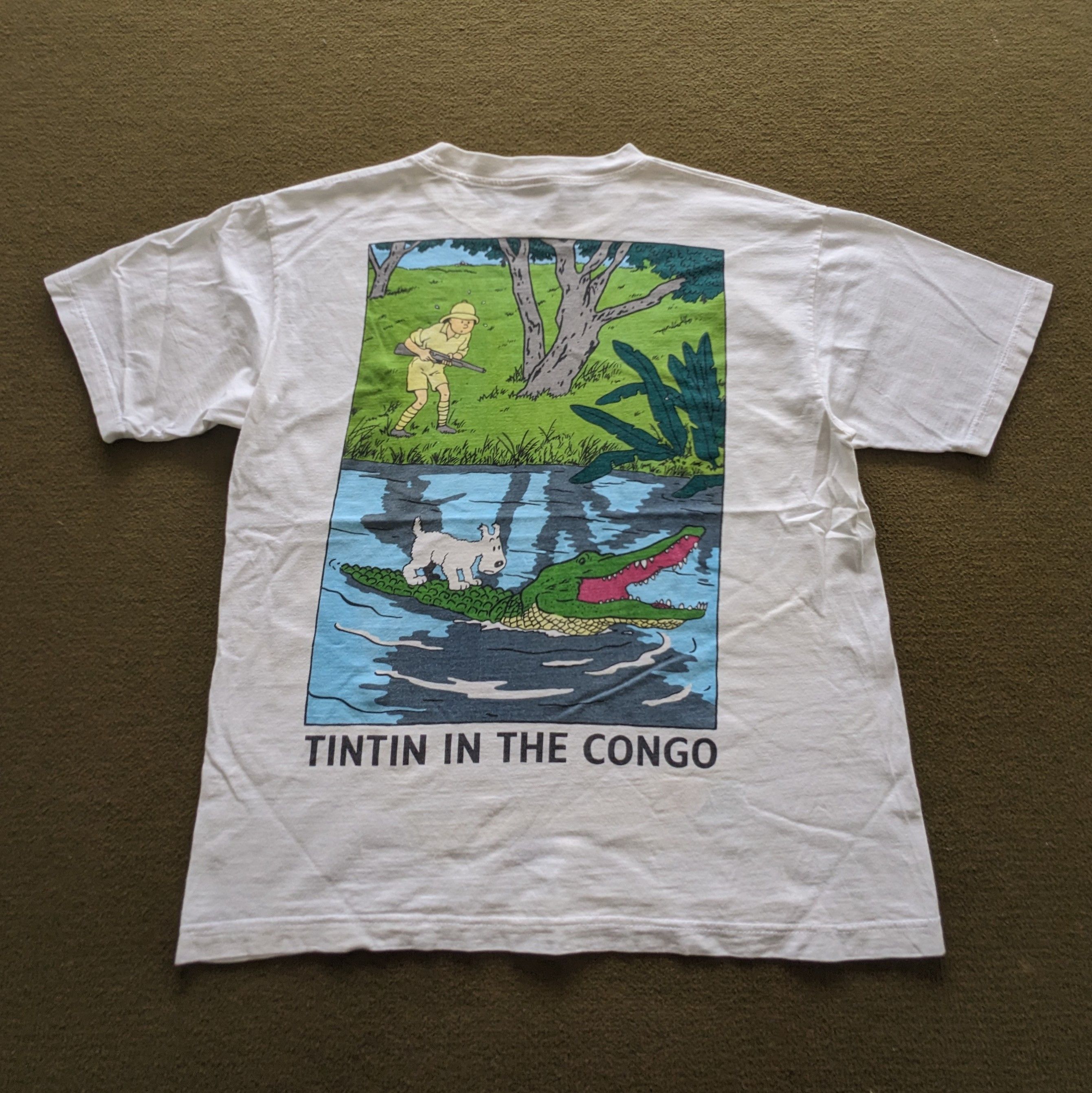 Cartoon Network Vintage The Adventure Of Tintin In The Congo T-shirt Size US L / EU 52-54 / 3 - 3 Thumbnail
