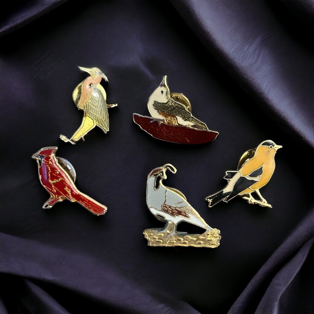 Vintage Vintage assorted birds tac pins bundle Size ONE SIZE - 1 Thumbnail