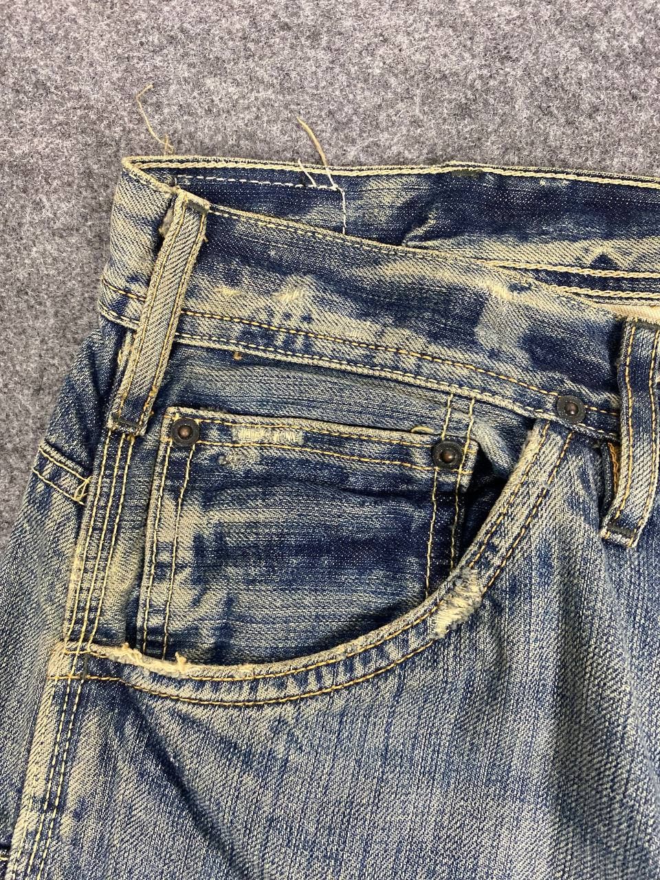 Japanese Brand vintage japanese brands double knee denim Size US 35 - 9 Thumbnail