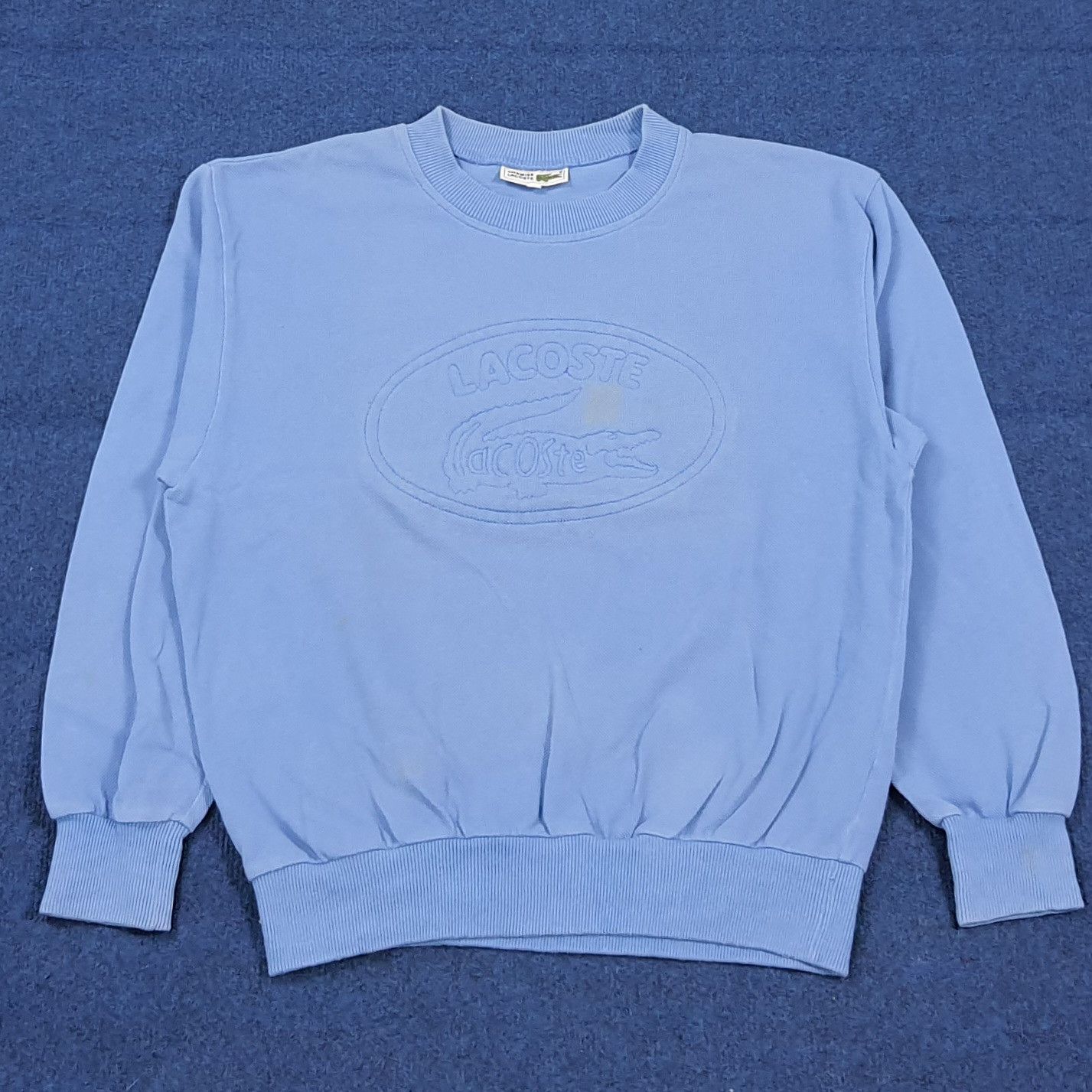 Lacoste Vintage Chemise Lacoste Big Logo Embossed Sweatshirt C306N6 Size US S / EU 44-46 / 1 - 1 Thumbnail