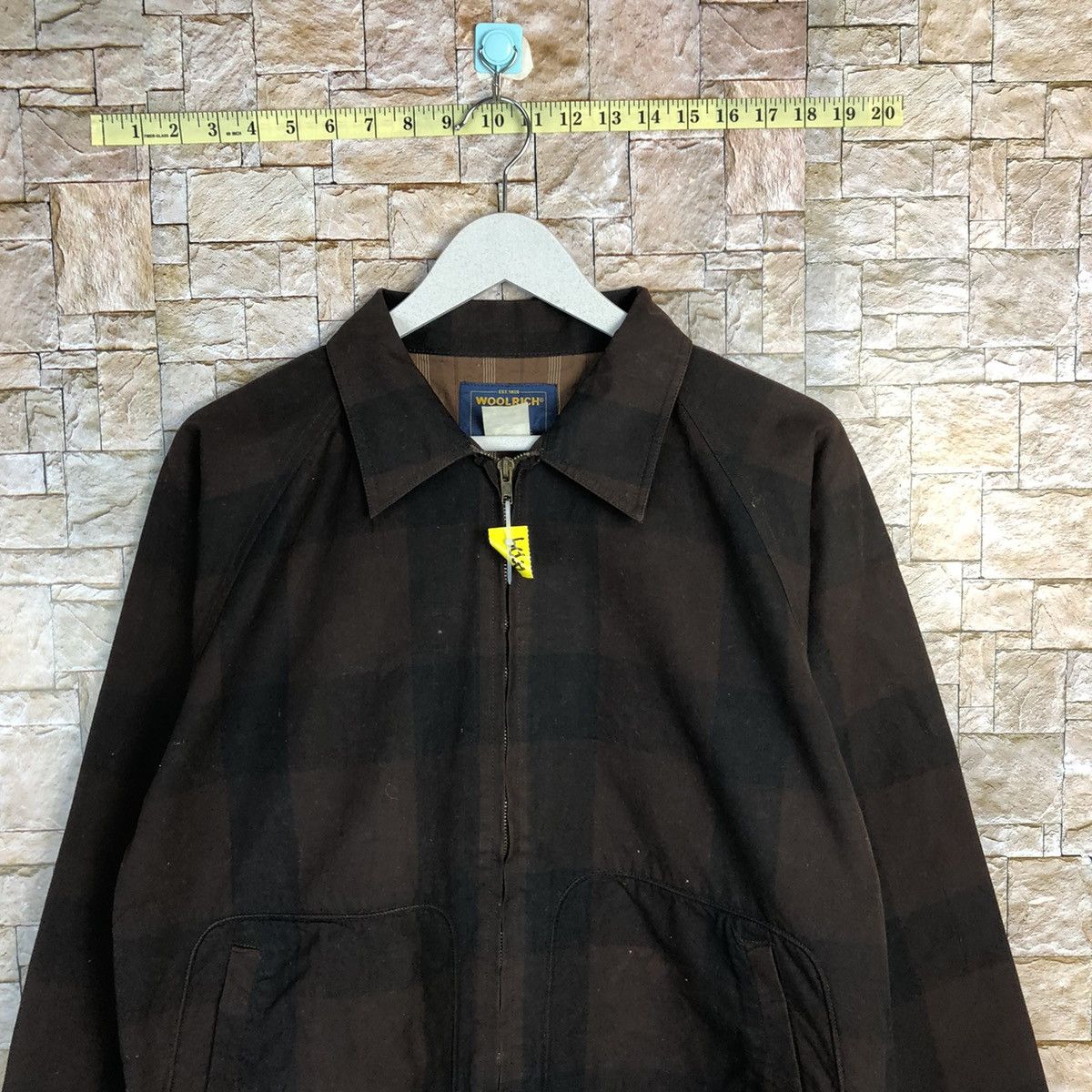 Woolrich Woolen Mills Wool Rich Dark Brown checkered vintage sweatwr jacket #A229 Size US M / EU 48-50 / 2 - 2 Thumbnail