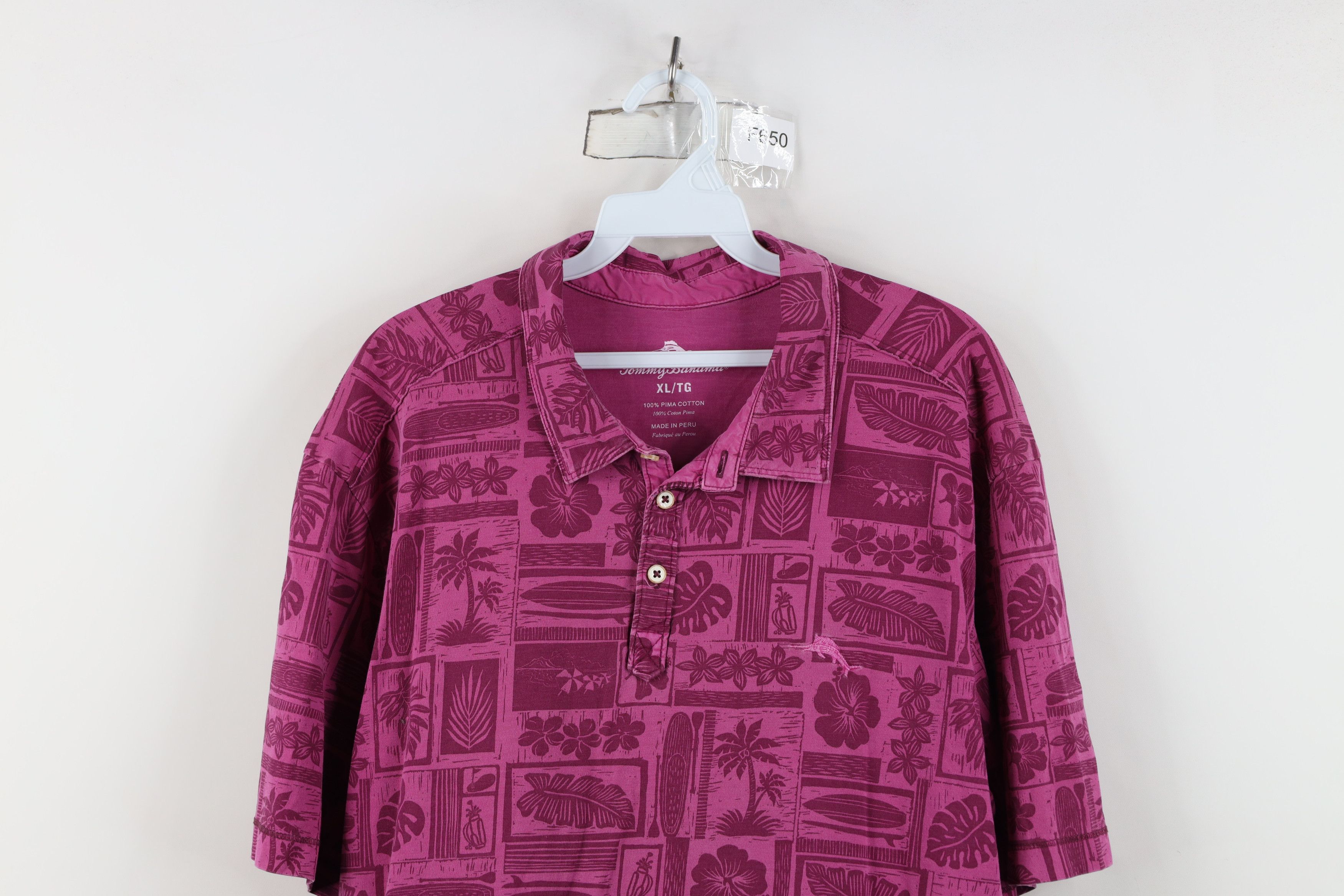 Tommy Bahama Tommy Bahama Flower Surfboard All Over Print Golf Polo Shirt Size US XL / EU 56 / 4 - 2 Thumbnail
