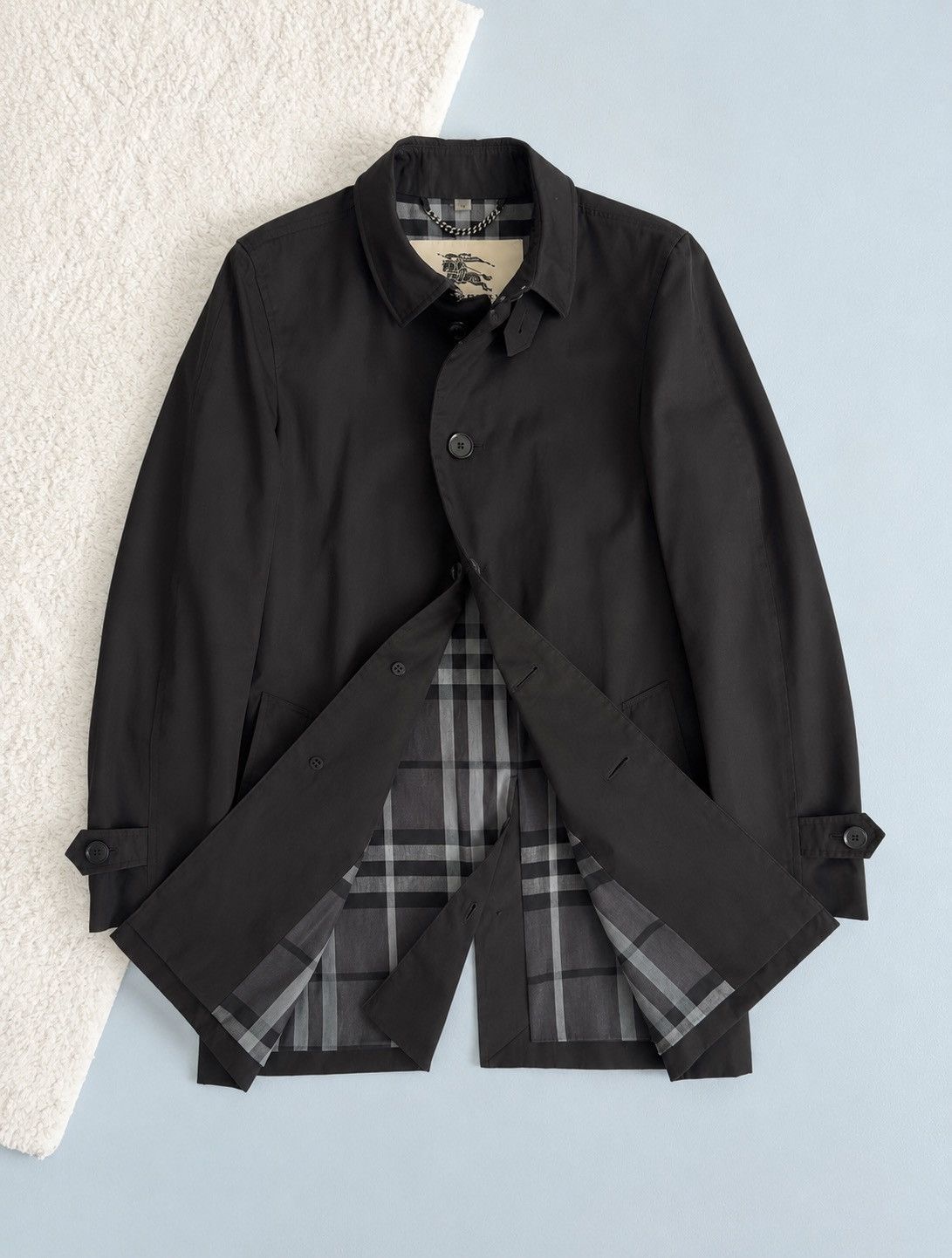 Burberry Burberry Coat Black Cotton Mens Mac Coat Jacket Size US M / EU 48-50 / 2 - 3 Thumbnail