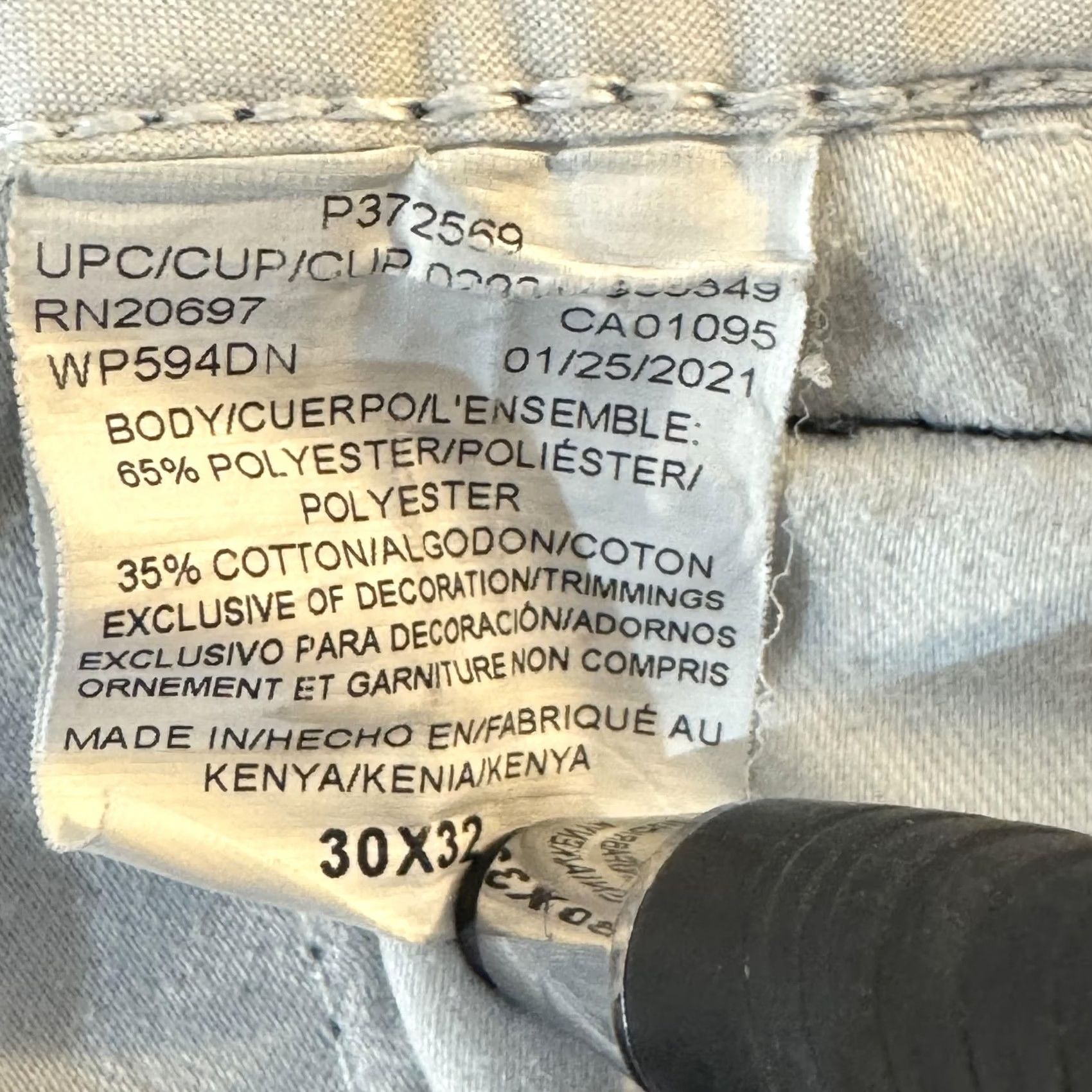 Dickies Dickies WP594DN Slim Straight Cargo Work Pants Mens 30x32 Blue Twill Cotton Blend Utility Workwear Size US 30 / EU 46 - 4 Thumbnail