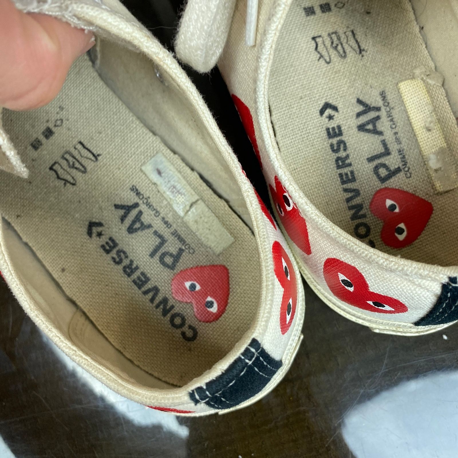 Comme des Garcons PLAY × Converse Converse Comme des Garcons Play Multi Heart Sneakers Men's 8 Size US 8 / EU 41 - 8 Thumbnail