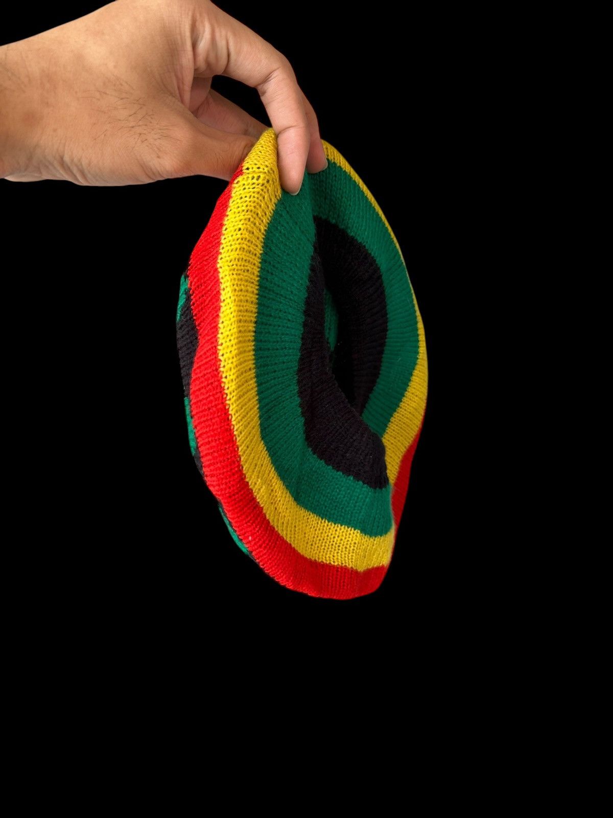 Japanese Brand × Kapital × Vintage Crochet Knitted Handmade Rasta Style Beanie ☠️☠️ Size ONE SIZE - 7 Thumbnail
