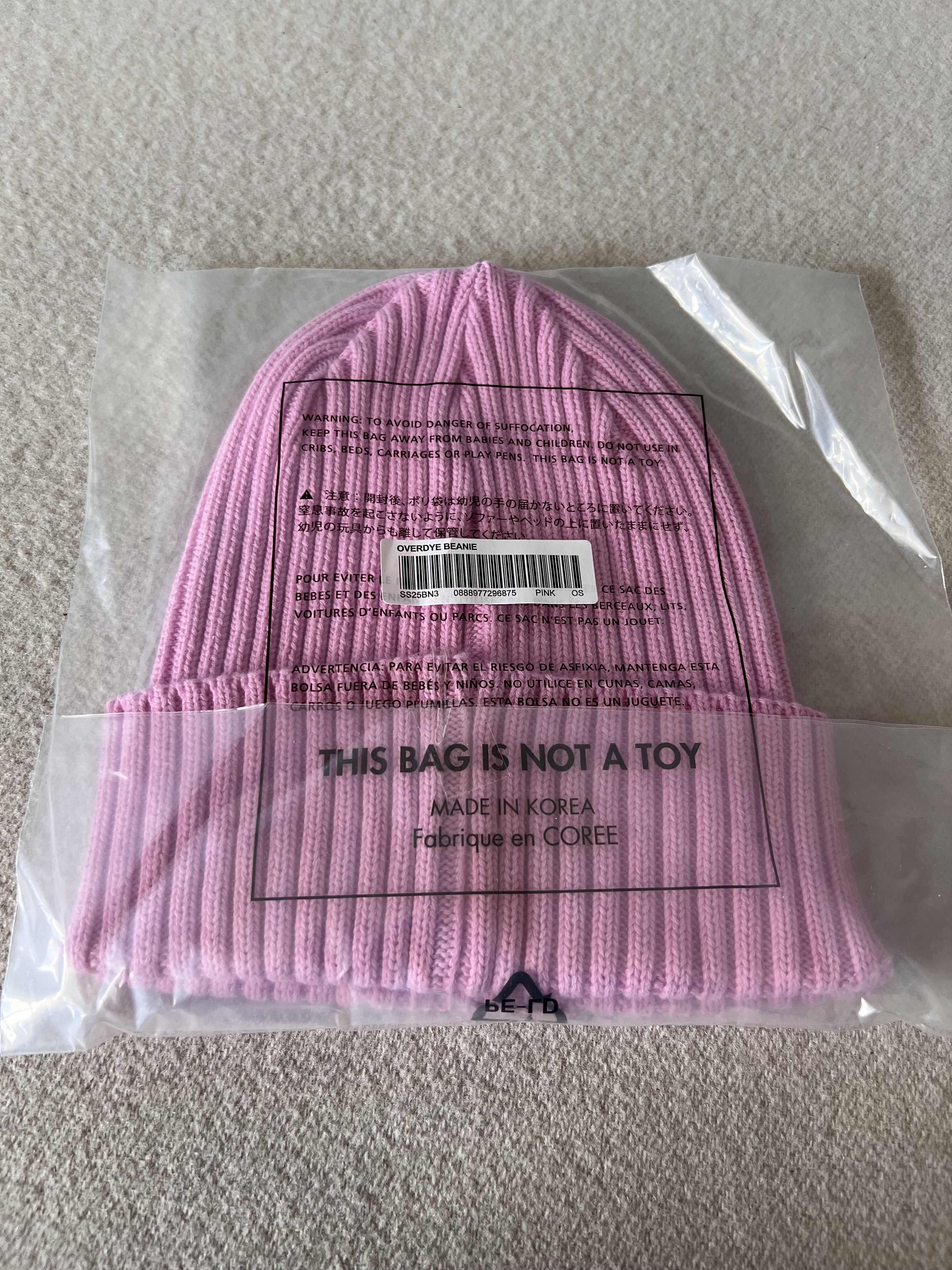 Supreme Supreme Ribbed Overdye Beanie in Pink Size ONE SIZE - 2 Thumbnail