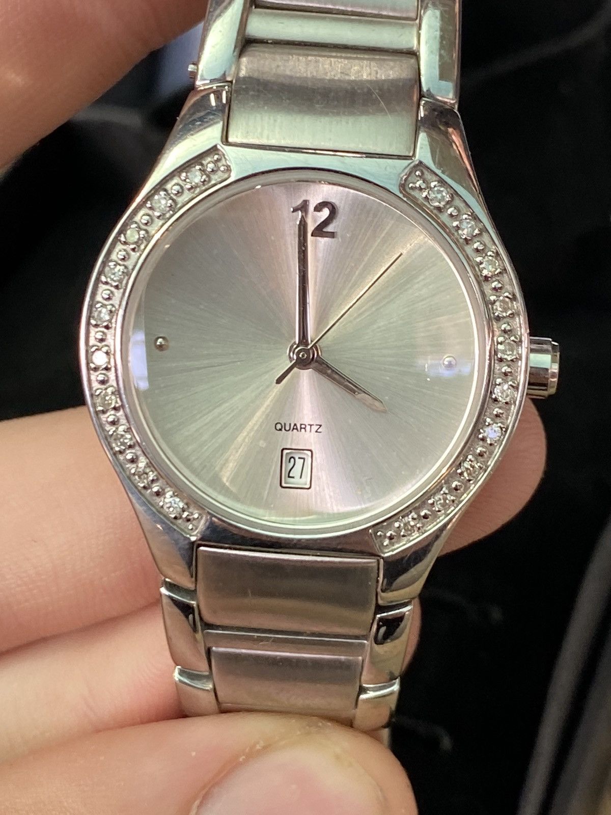 Jewelry × TCM × Vintage TCM Elegant Watch Stainless Steel Rhinestone Box Size ONE SIZE - 8 Thumbnail