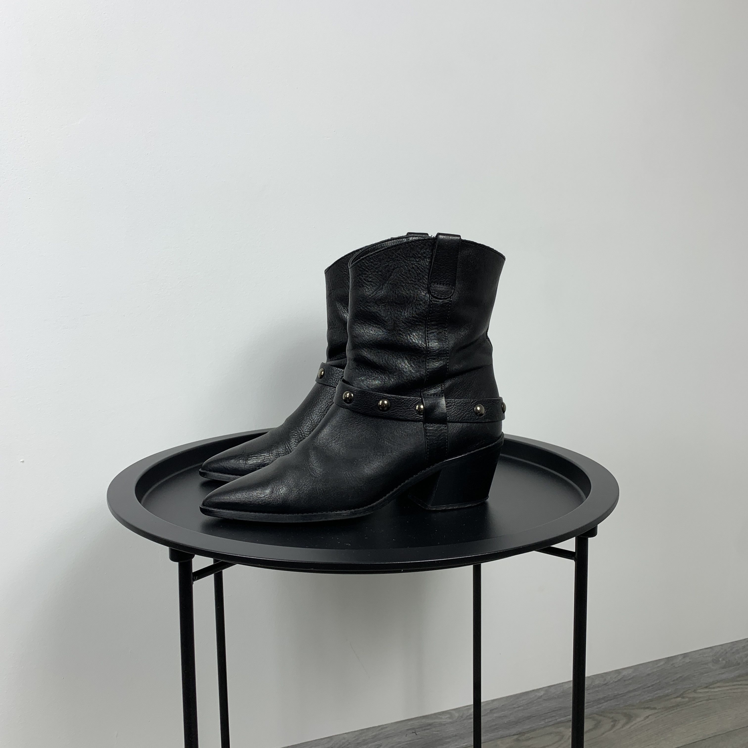 Vintage Vintage Y2K Cowboy Texas Style Leather Women's Black Boots Size US 9 / IT 39 - 4 Thumbnail