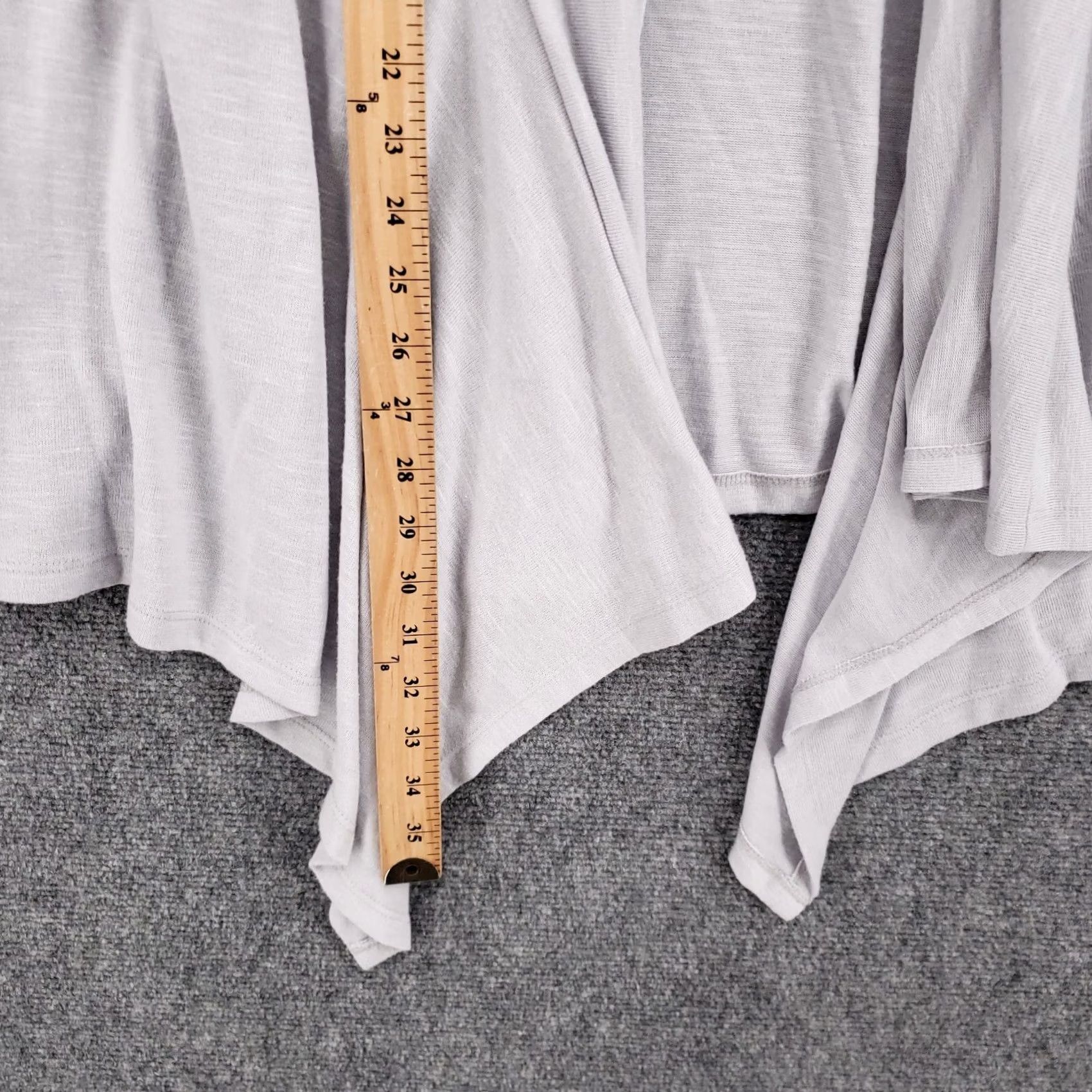 Vintage Beverly Drive Cardigan Womens 2X Gray Open Front Drape Waterfall Sweater (Plus) Size XXL / US 16-18 / IT 52-54 - 4 Thumbnail