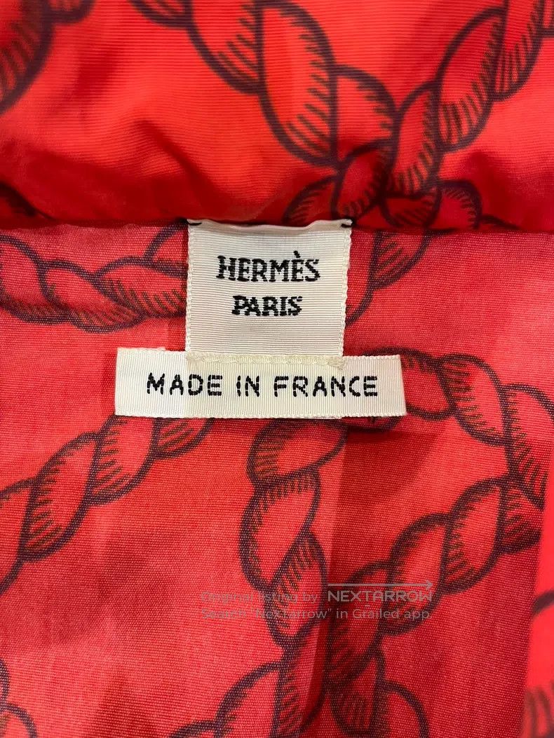 Hermes Hermes Red Rope Knot Printed Windbreaker Jacket Size XXS / US 00 / IT 34 - 6 Thumbnail