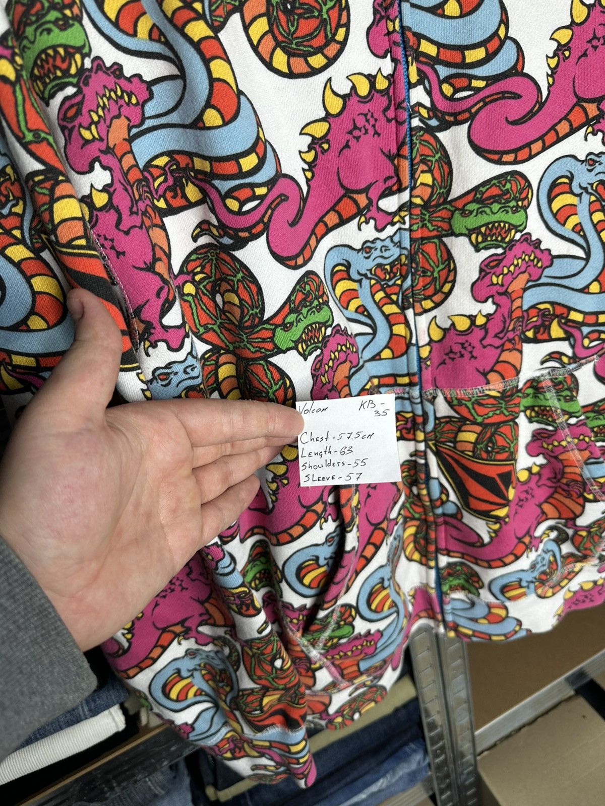 Volcom Volcom Snake Dragon Hoodie Full Zip All Over Print Graphic Size US M / EU 48-50 / 2 - 8 Thumbnail