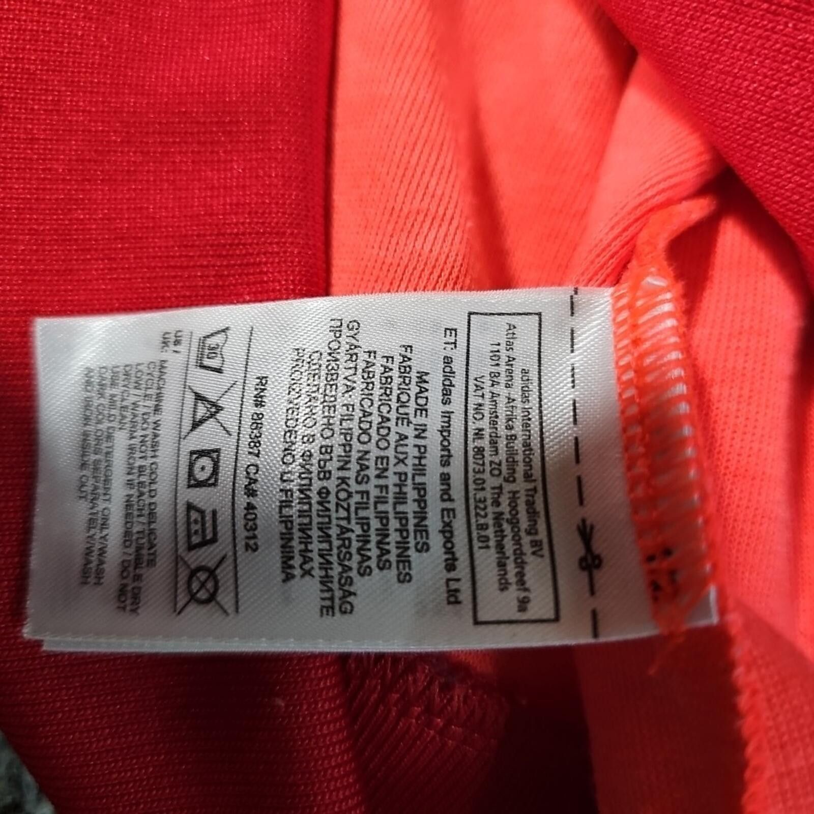 Adidas Adidas Red Orange Fullzip Trackwear Size US M / EU 48-50 / 2 - 7 Thumbnail
