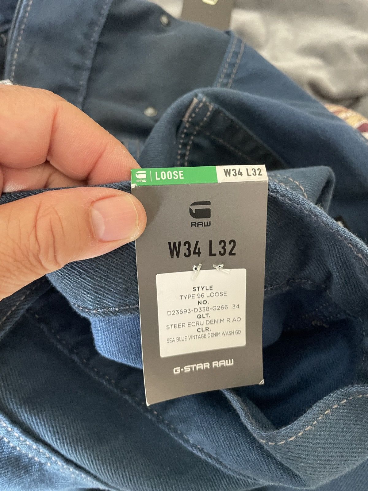 G-Star Type 96 Loose(Steer Ecru Denim R AO) nwt 240.00 Size US 36 / EU 52 - 14 Thumbnail
