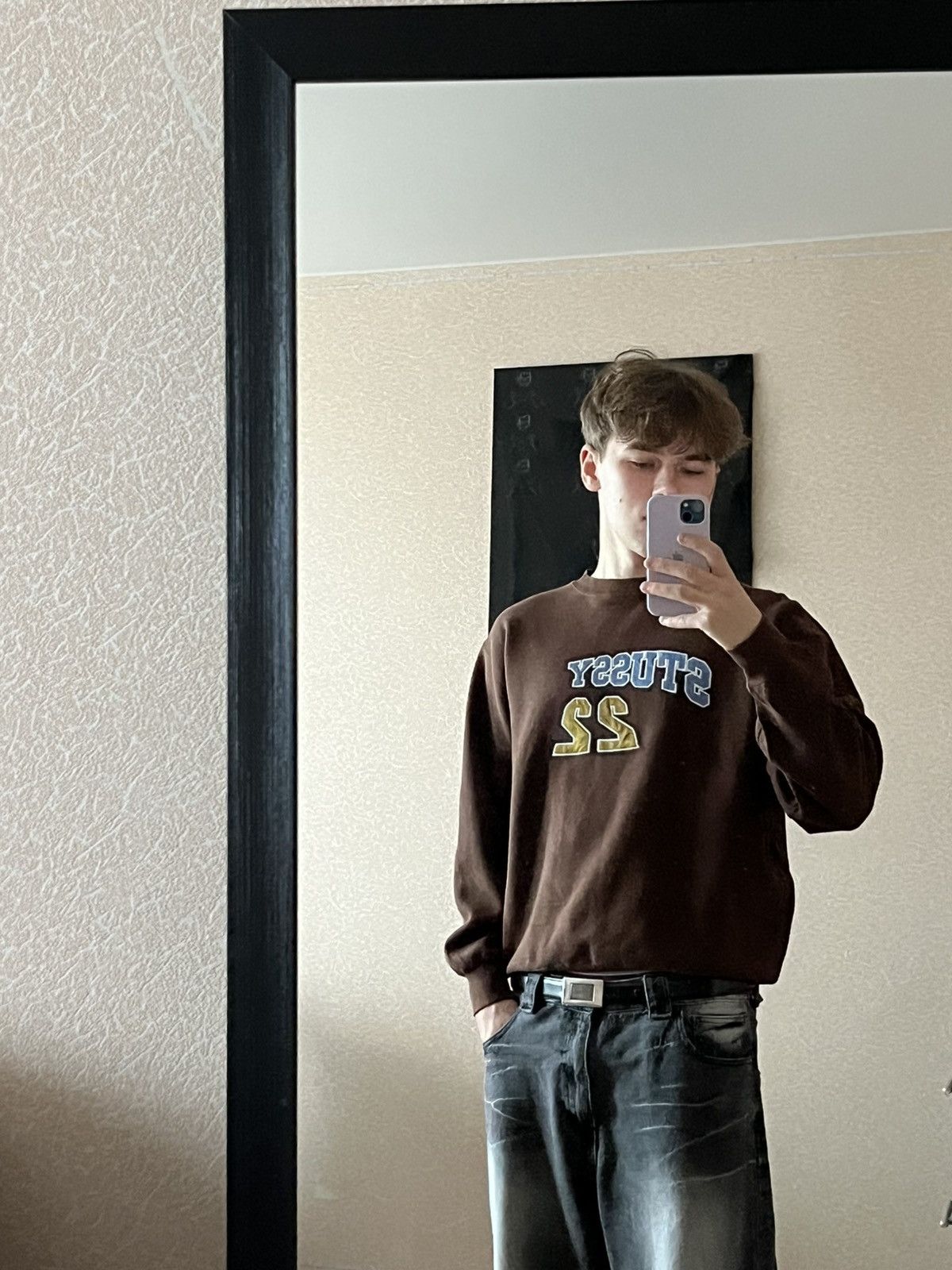Stussy RARE Vintage Stussy Crewneck Brown Sweatshirt Size US M / EU 48-50 / 2 - 6 Thumbnail