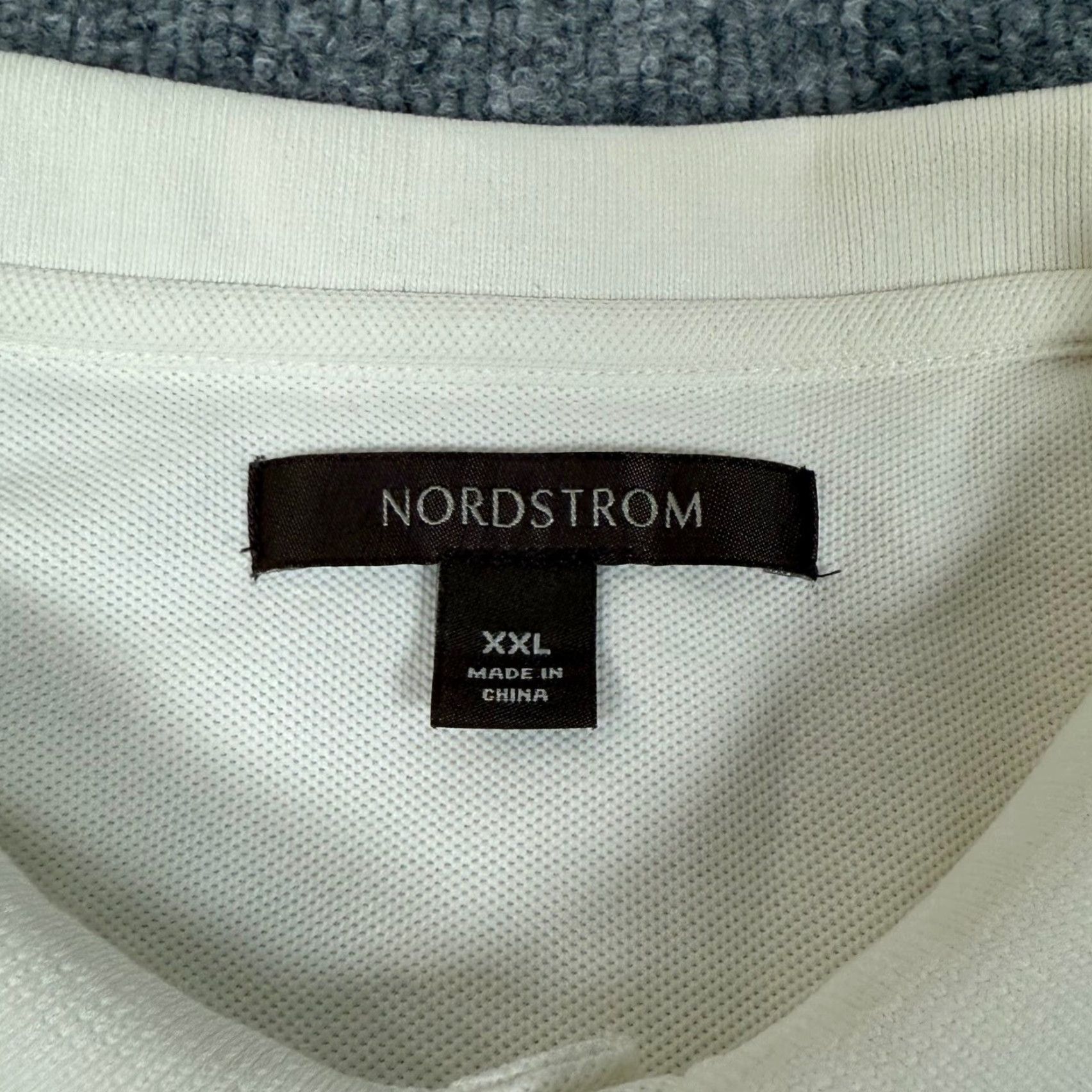 Nordstrom Nordstrom Mens XXL White Long Sleeve Polo Shirt Retro Golf Classic Solid Size US XXL / EU 58 / 5 - 2 Thumbnail