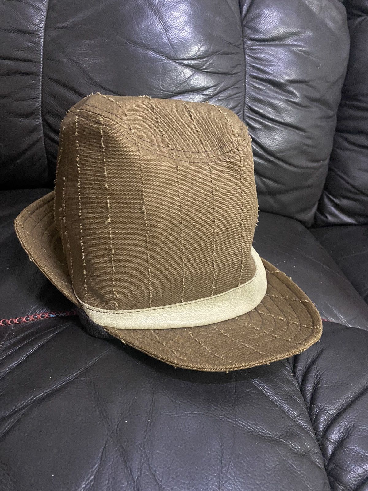 image of Authentic Ca4La Fabric Canvas Hat in Brown, Men's
