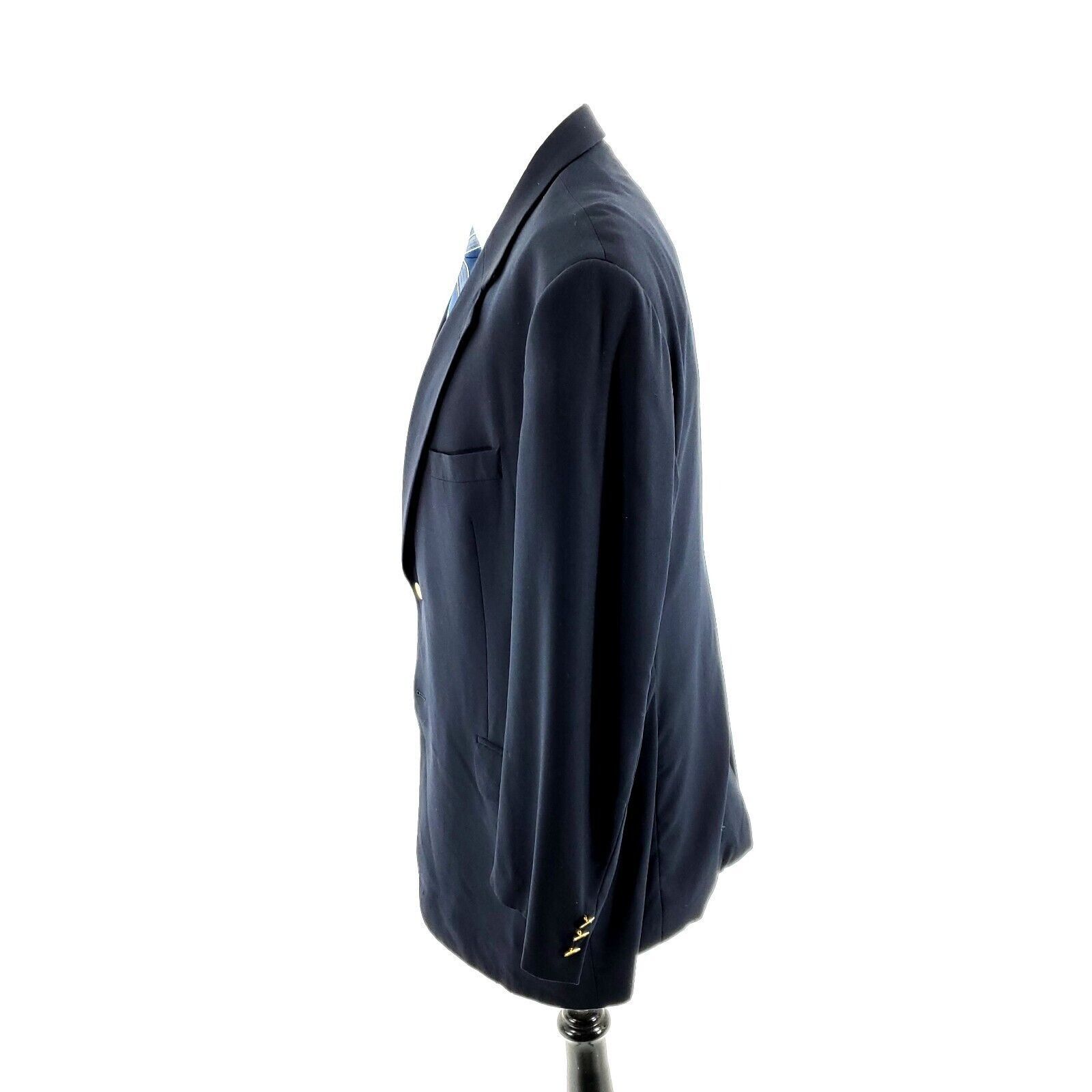 Coppley DAMAGED Coppley Wool 2 Gold Button Blazer 42L Blue Tagged 46 Size 42L - 7 Thumbnail