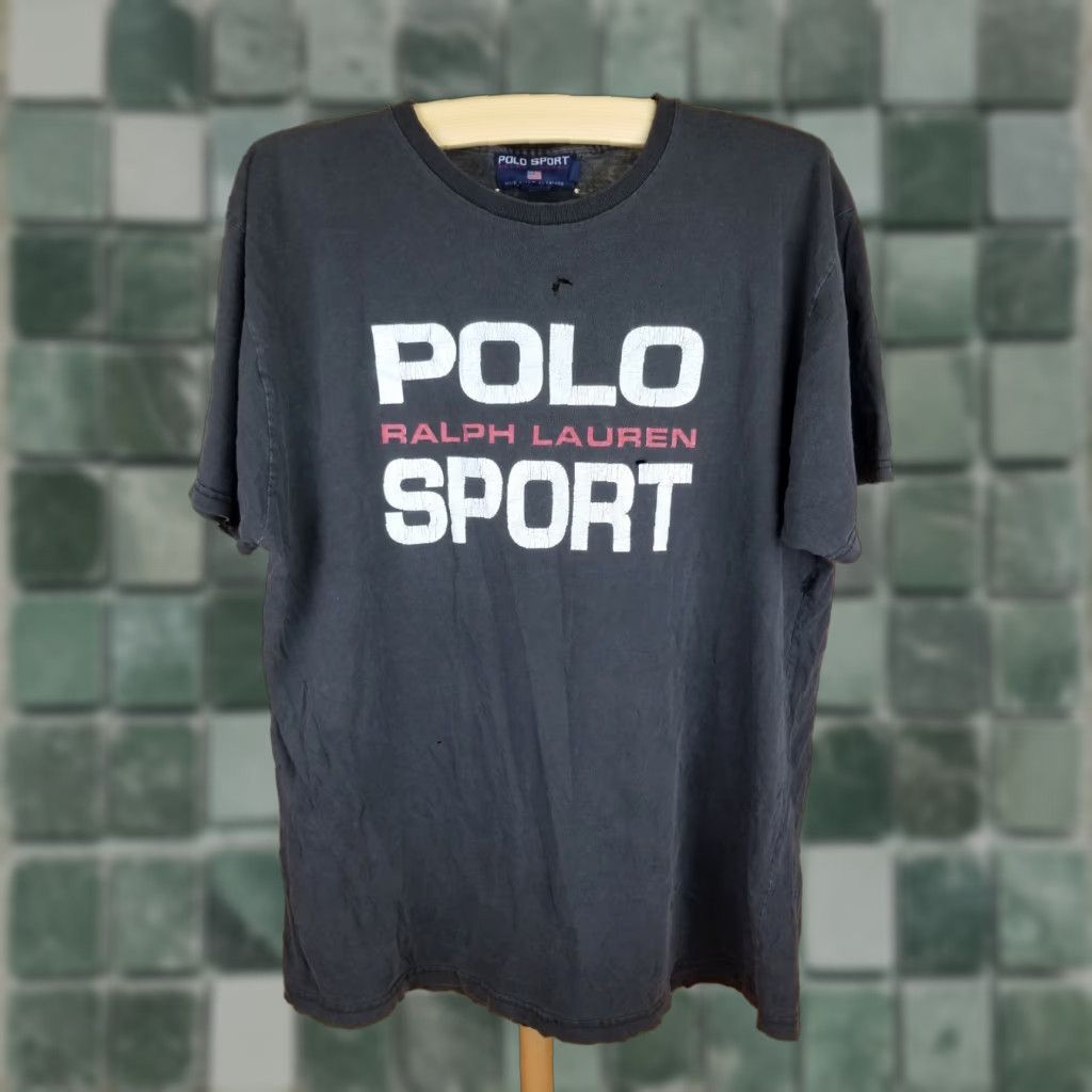 Ralph Lauren VINTAGE Ralph Lauren POLO SPORT T-Shirt Black Crew Neck Short Sleeve L Men Size US L / EU 52-54 / 3 - 1 Thumbnail