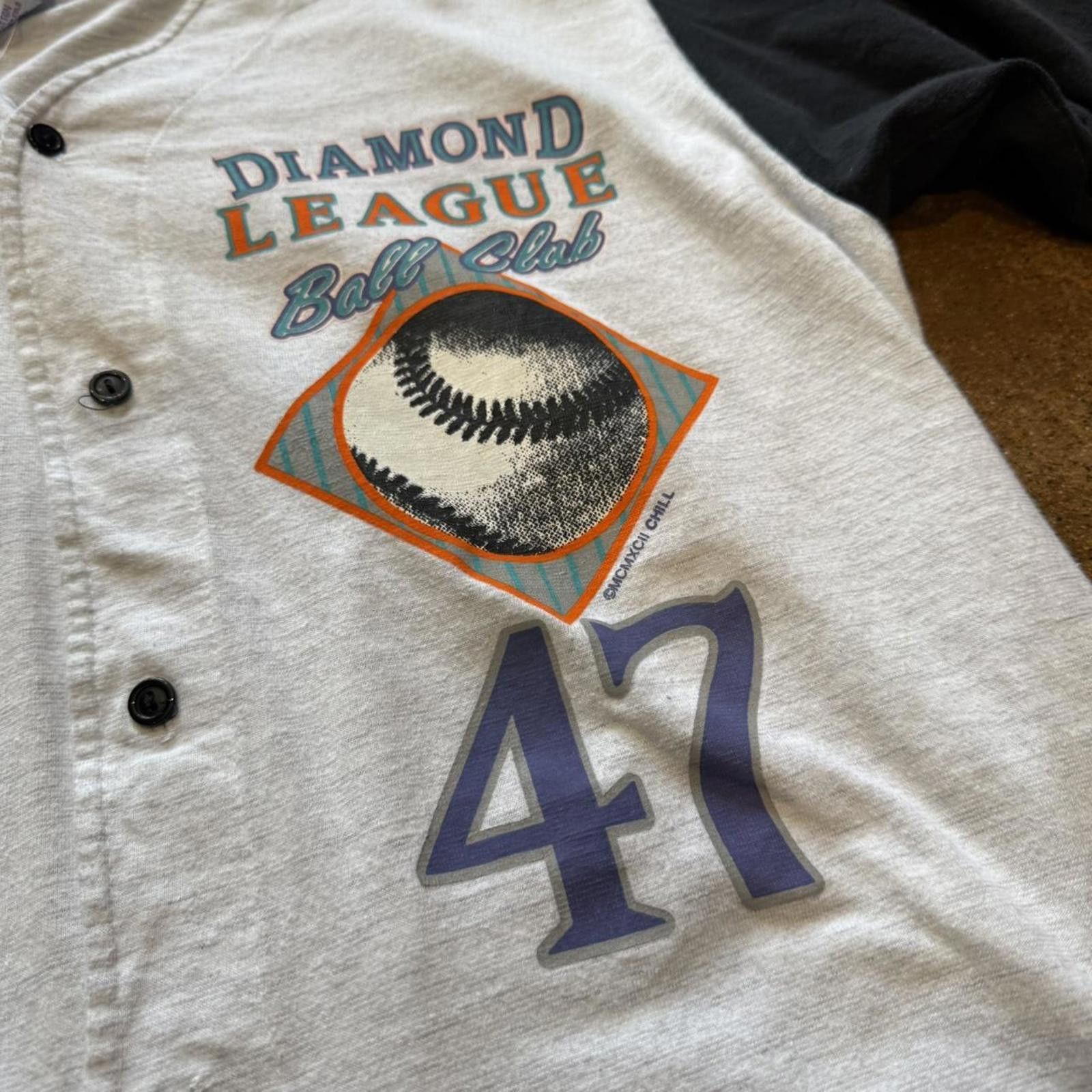 Designer Colorblock Baseball Jersey Tee Size US L / EU 52-54 / 3 - 4 Thumbnail