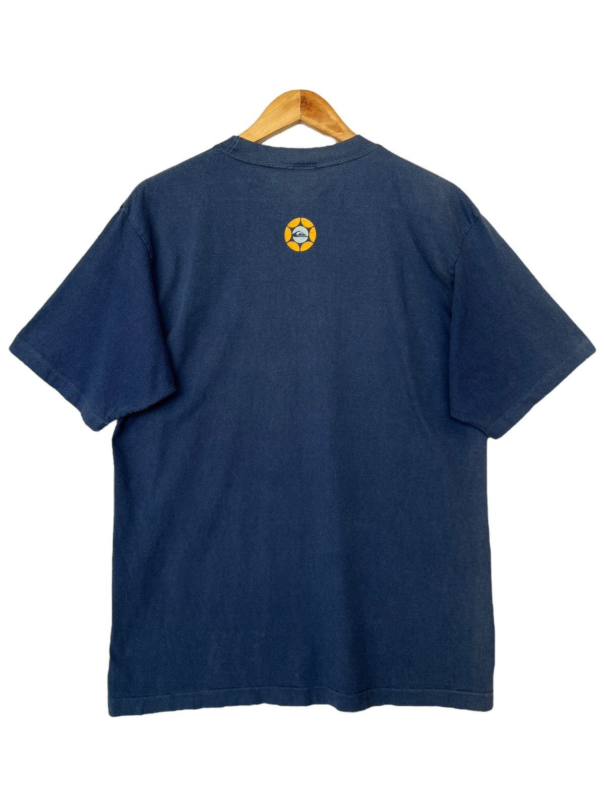 Quiksilver Vintage 90s Quiksilver Spellout Navy Tees Skate Surf Tees Size US M / EU 48-50 / 2 - 3 Thumbnail