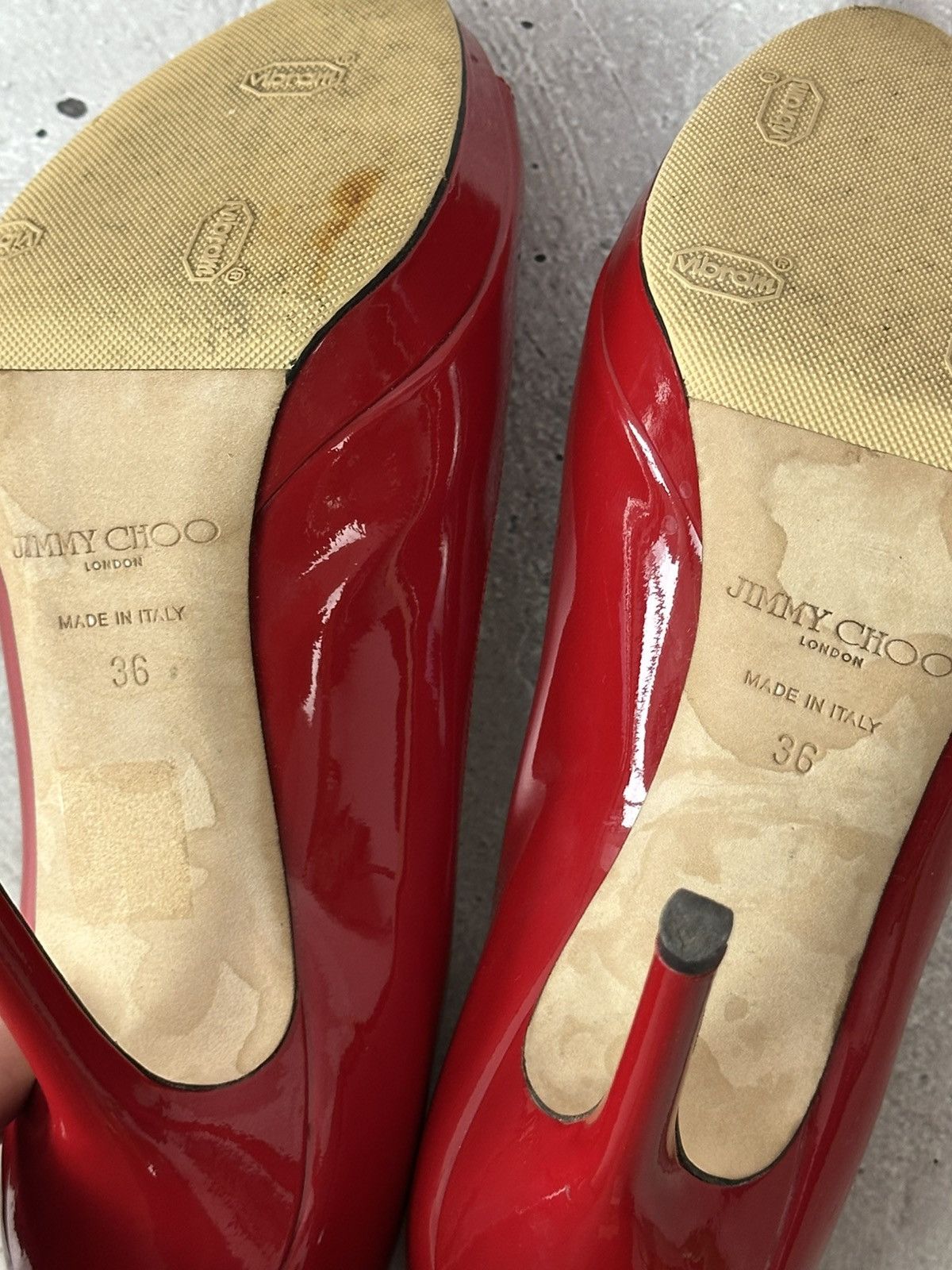 Jimmy Choo Jimmy Choo Made in Italy Patent Leather Red Heels With Box Size US 6 / IT 36 - 21 Thumbnail