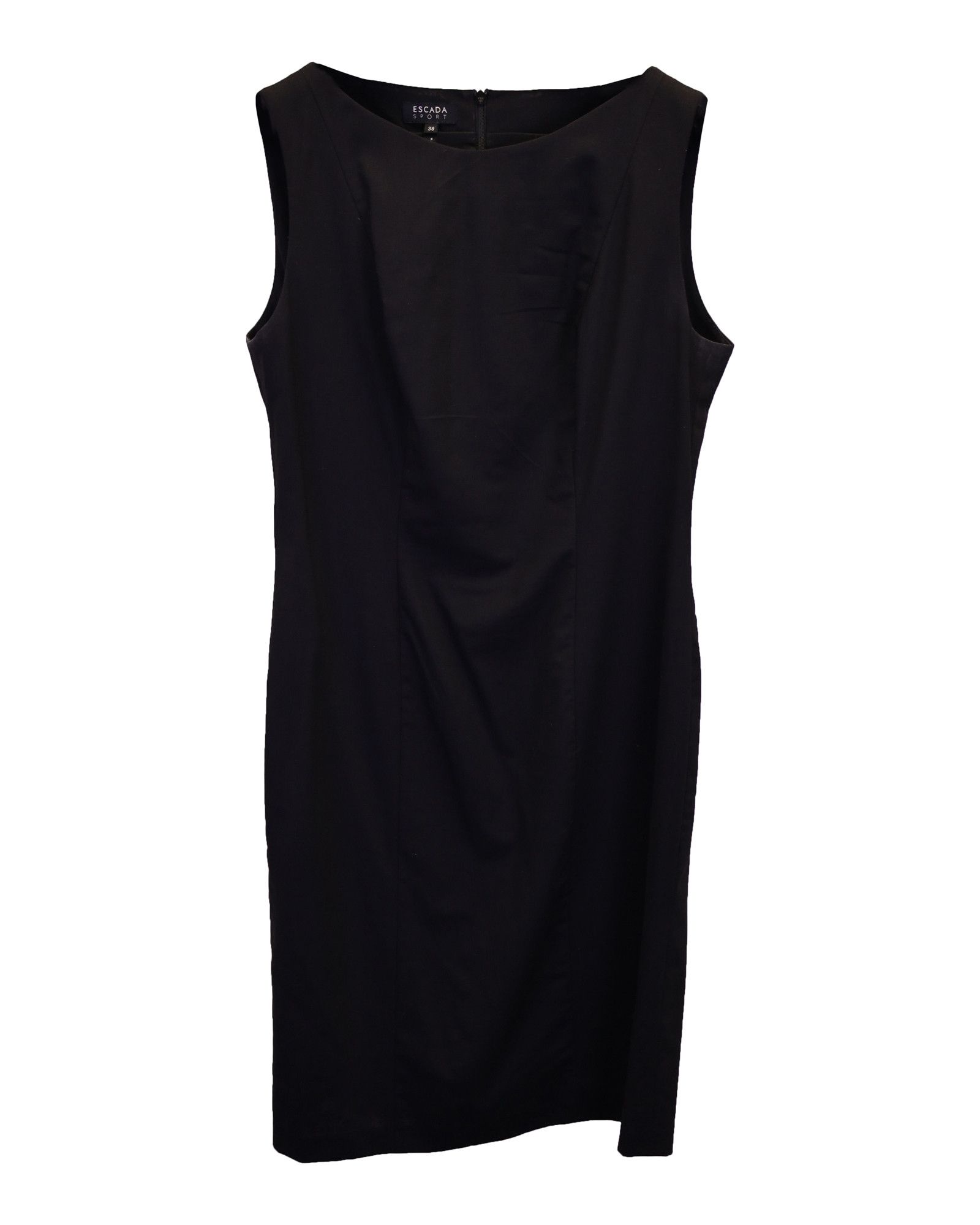 Escada Escada Sleeveless Sheath Dress in Black Cotton Size XS / US 0-2 / IT 36-38 - 1 Thumbnail