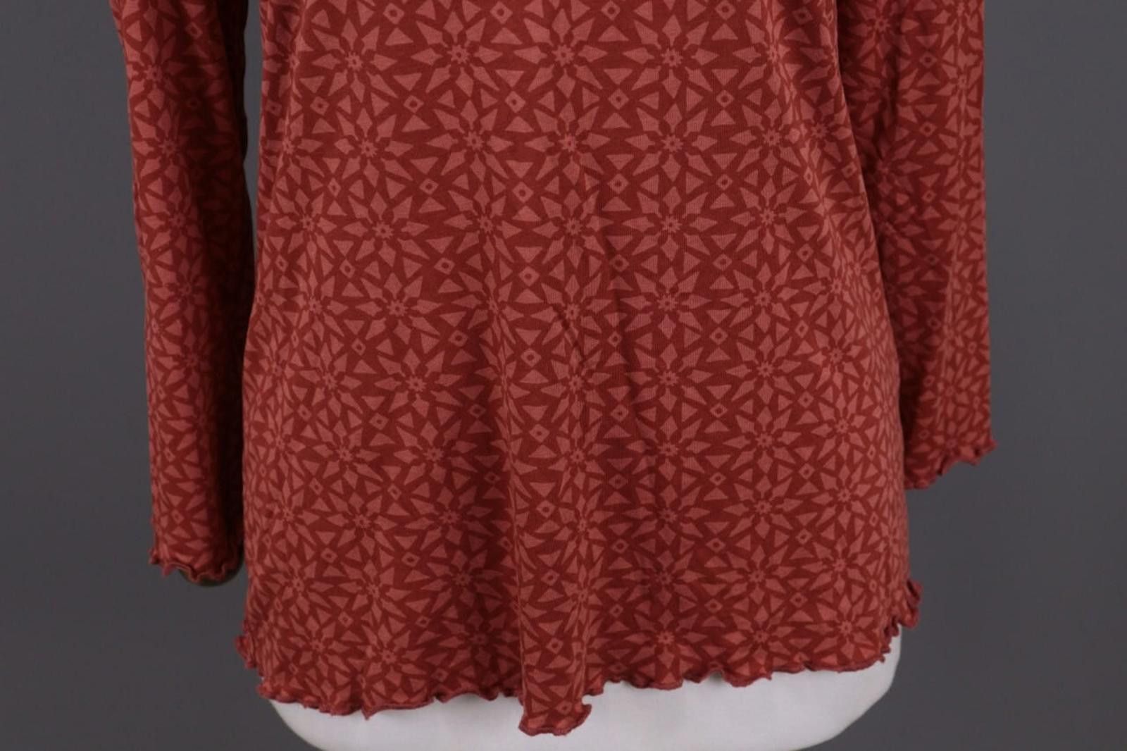 Designer Gudrun Sjorden Red Printed Tunic Shirt Size Size S Size S / US 4 / IT 40 - 3 Thumbnail