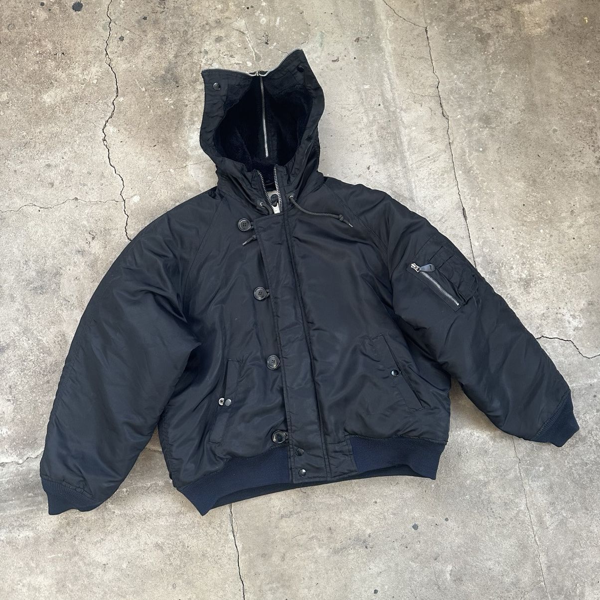 If Six Was Nine 2000s SEMS - Fur Hooded N3B Bomber Jacket Size US L / EU 52-54 / 3 - 2 Thumbnail