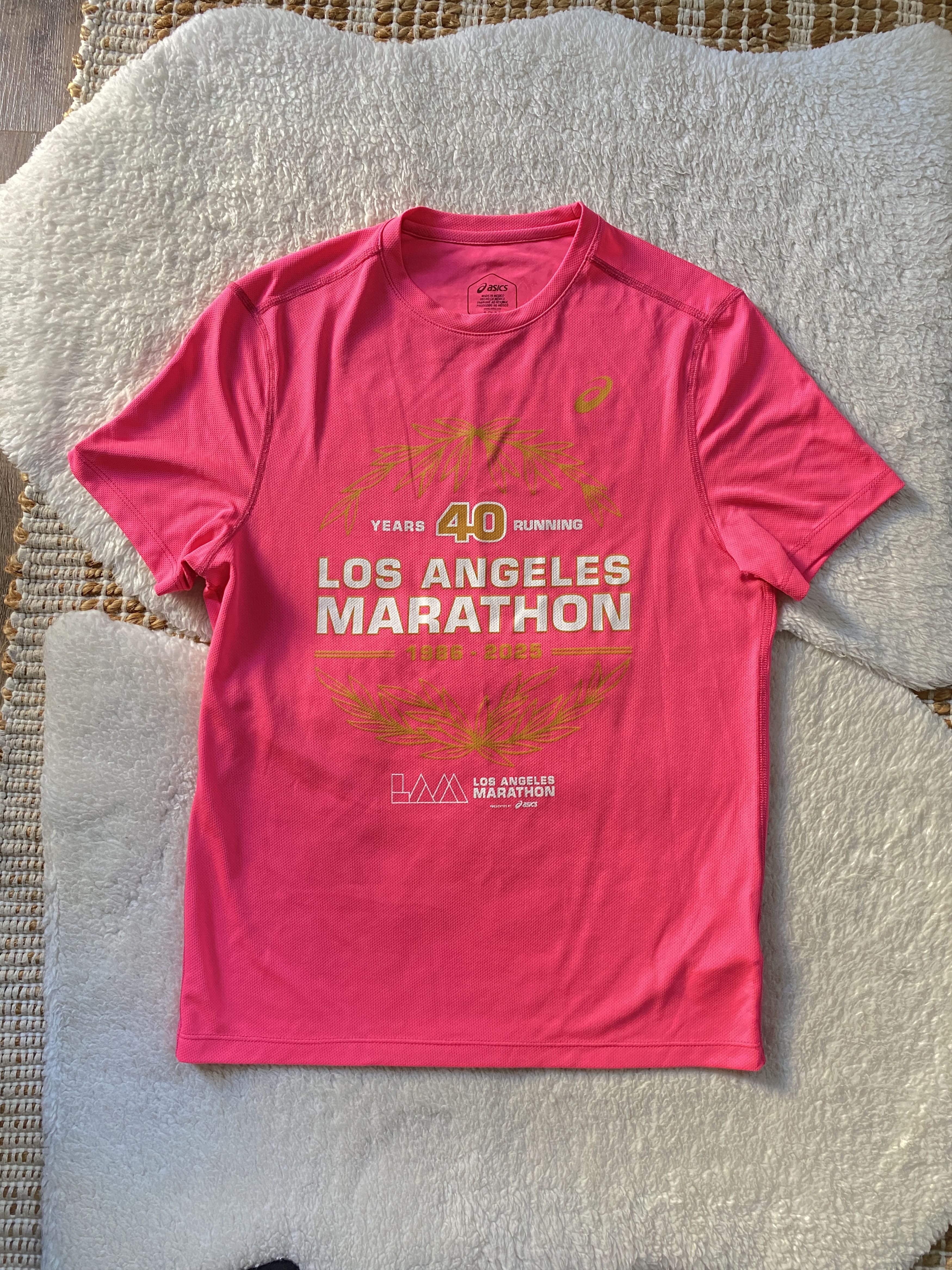 Asics ASICS Los Angeles Marathon Neon Pink Technical T-Shirt Size S / US 4 / IT 40 - 9 Thumbnail