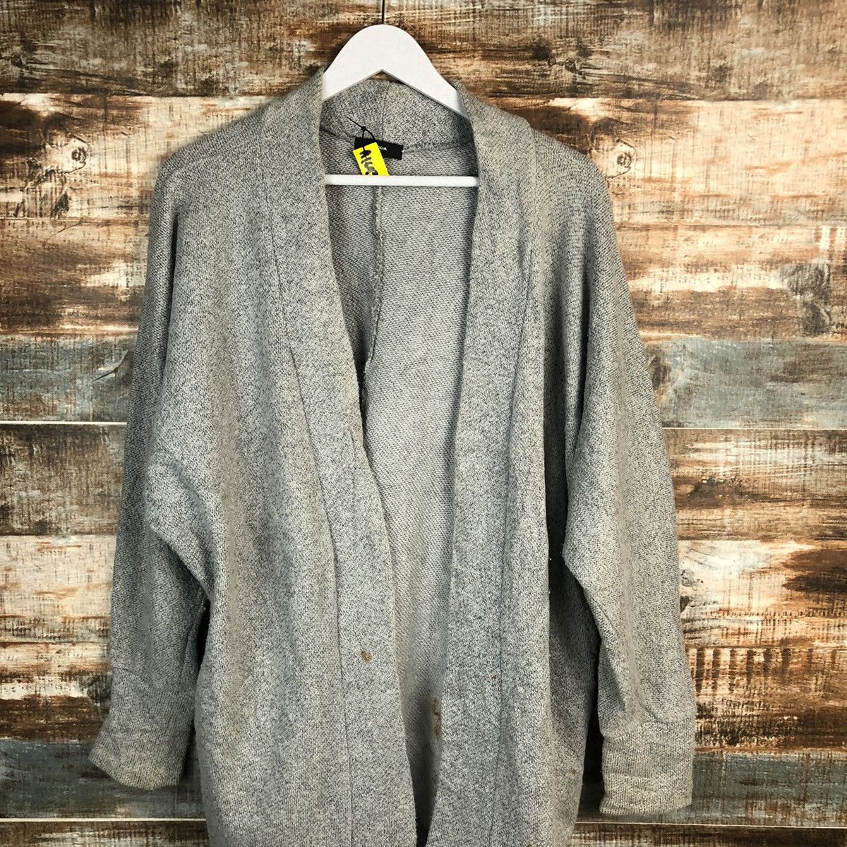 Homespun Knitwear × Japanese Brand Emoda Grey Cardigan Knitwear #A1693 Size L / US 10 / IT 46 - 5 Thumbnail
