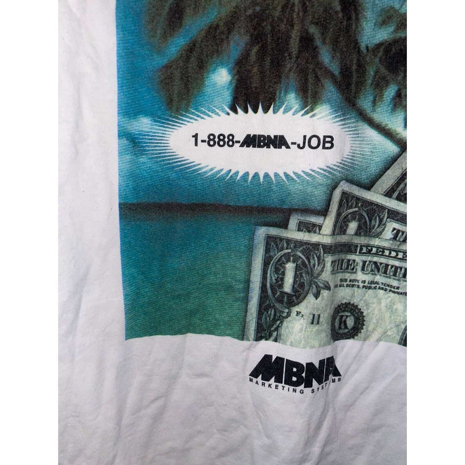 Delta Vintage Money Shirt MBNA Sensational Summer Tour Dollar XL Size US XL / EU 56 / 4 - 9 Thumbnail