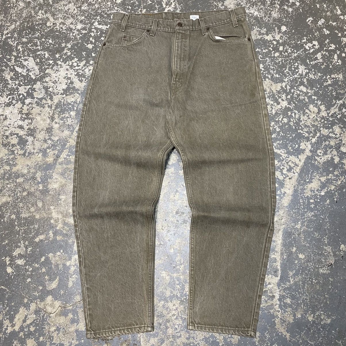Japanese Brand × Levi's × Vintage Vintage Levi’s 550 Green/Brown Relaxed Denim Jeans USA 90s Size US 37 - 4 Thumbnail