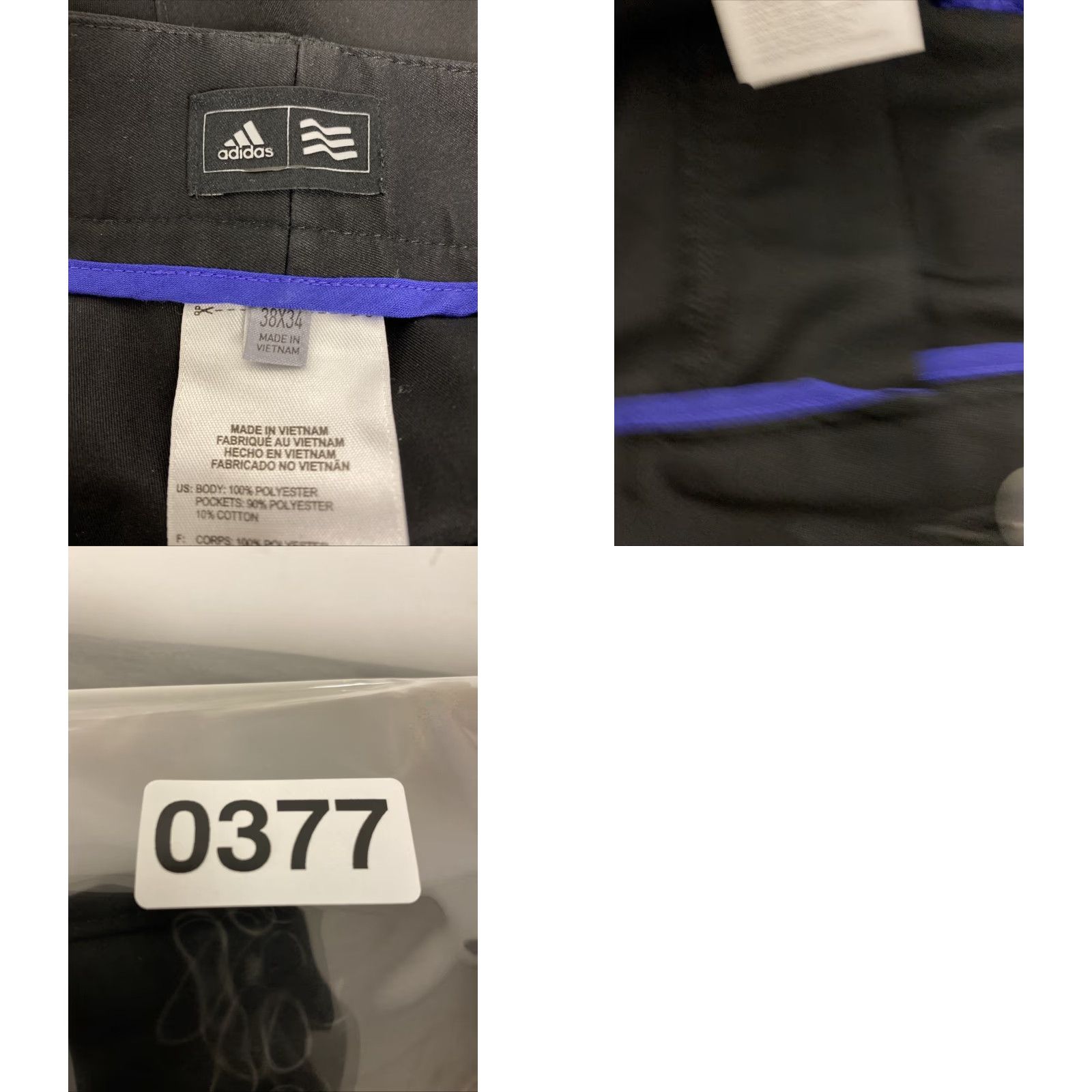 Adidas Adidas Golf Pants Mens 38x34 Black Performance Lightweight /0377 Pants Mens 38 Black Polyester Slim Straight Leg Size US 38 / EU 54 - 8 Thumbnail