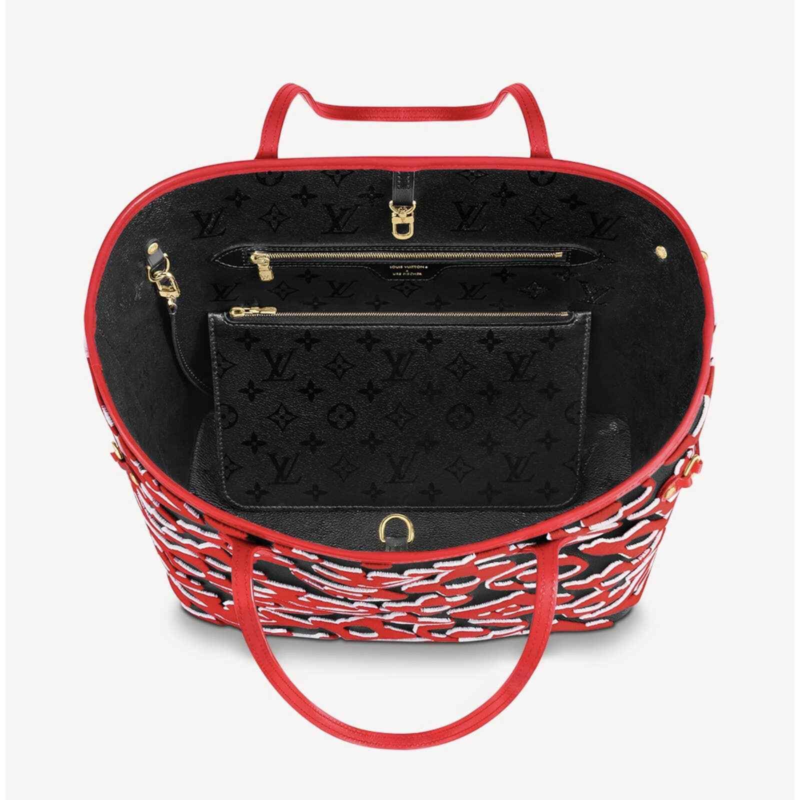 Louis Vuitton Louis Vuitton Fischer Black Red Handle Shoulder Bag Size ONE SIZE - 11 Thumbnail