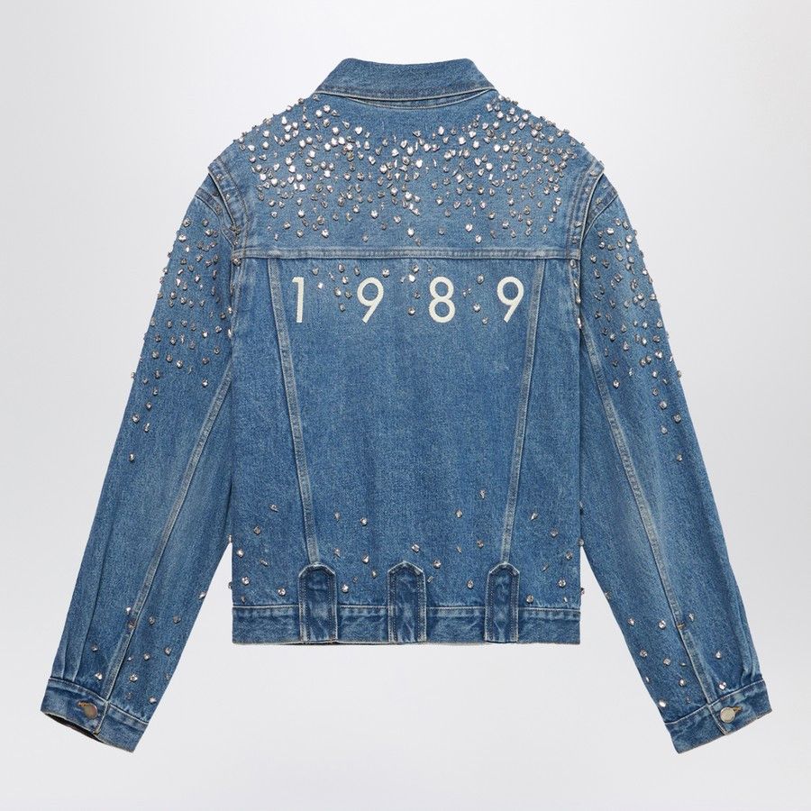 1989 STUDIO o1d2blof1124 Crystals Denim Jacket in Blue Size US S / EU 44-46 / 1 - 2 Thumbnail