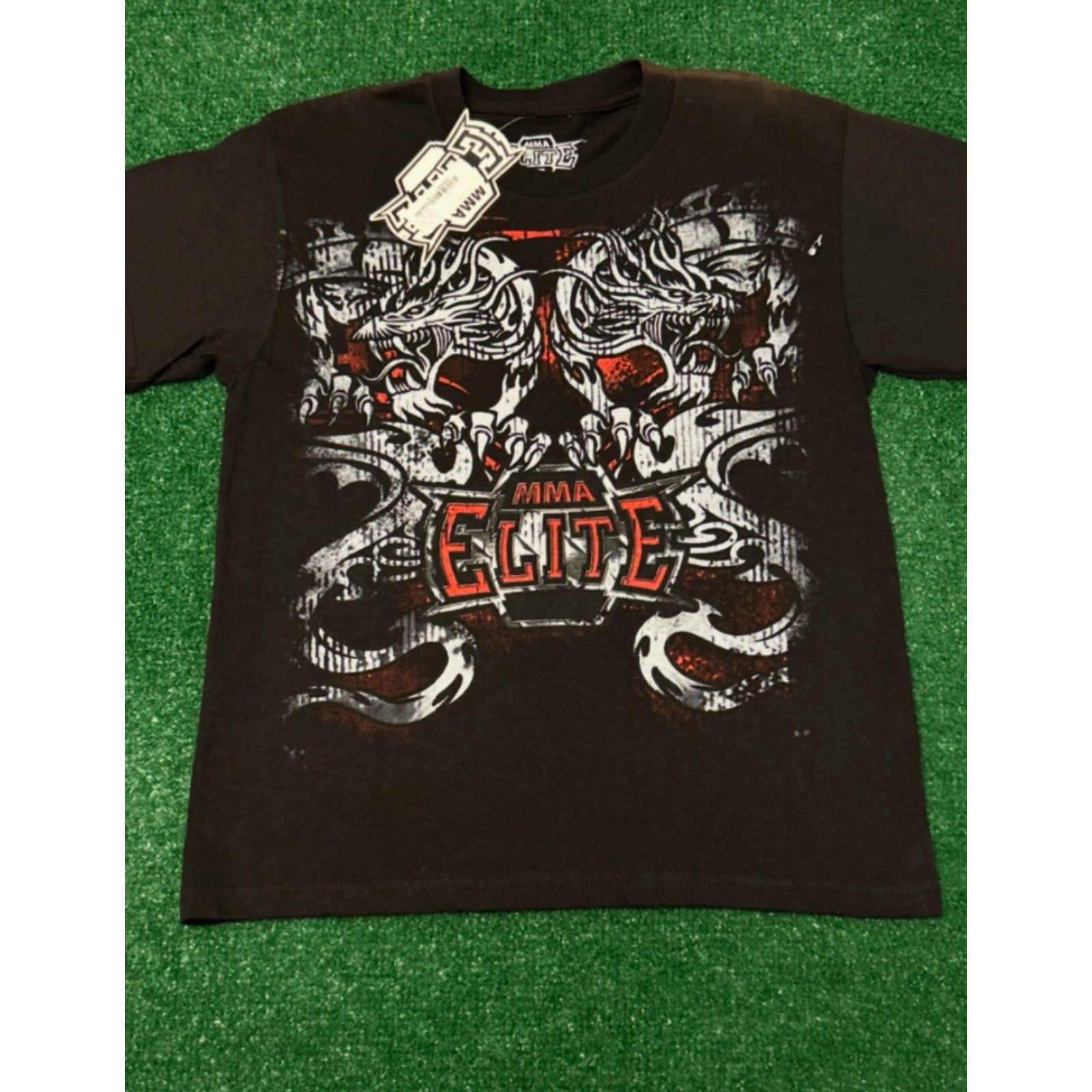 Vintage VINTAGE MMA Elite Dragon Tribal Flames VTG Shirt XS Men Short Sleeve Black Futuristic Y2K Grunge Punk UFC) Size US XS / EU 42 / 0 - 4 Thumbnail