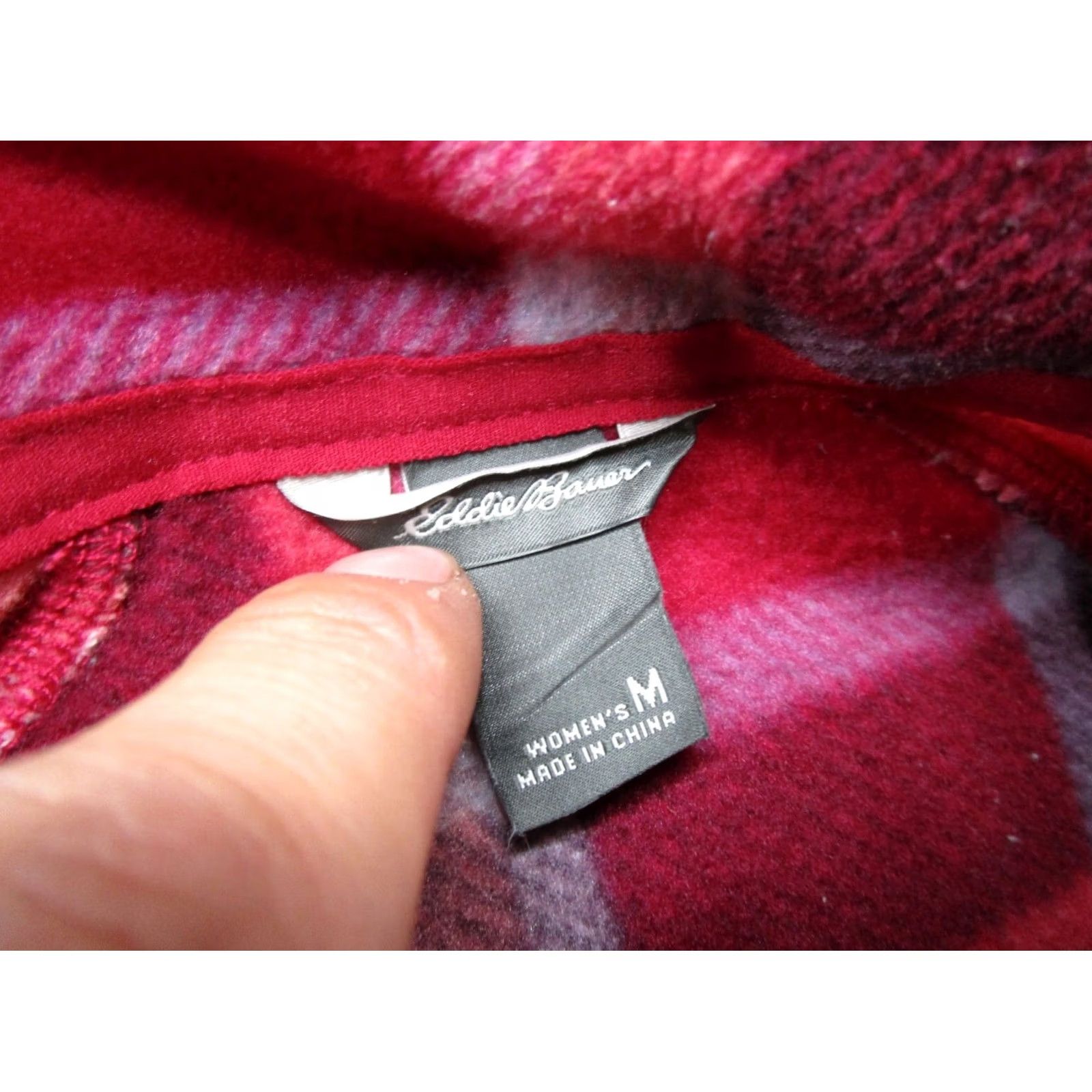 Eddie Bauer Eddie Bauer Lightweight Fleece Plaid Jacket Women's M Outdoors 1/4 Zip Multicolor Size M / US 6-8 / IT 42-44 - 2 Thumbnail