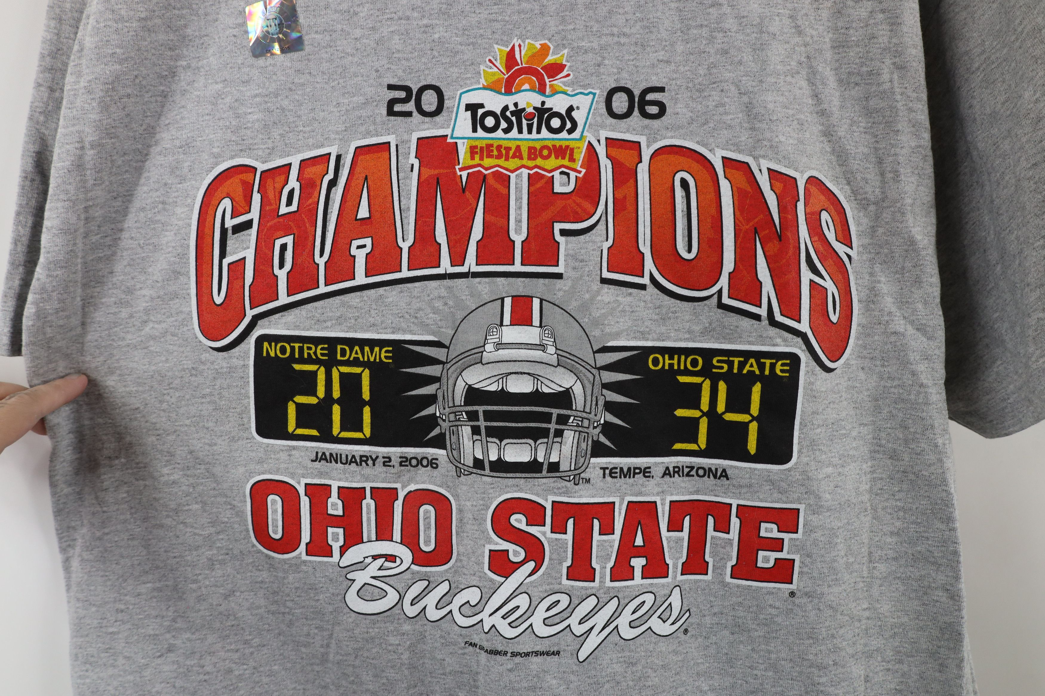 Vintage Deadstock Vintage Y2K 2006 State University Football T-Shirt Size US L / EU 52-54 / 3 - 7 Thumbnail