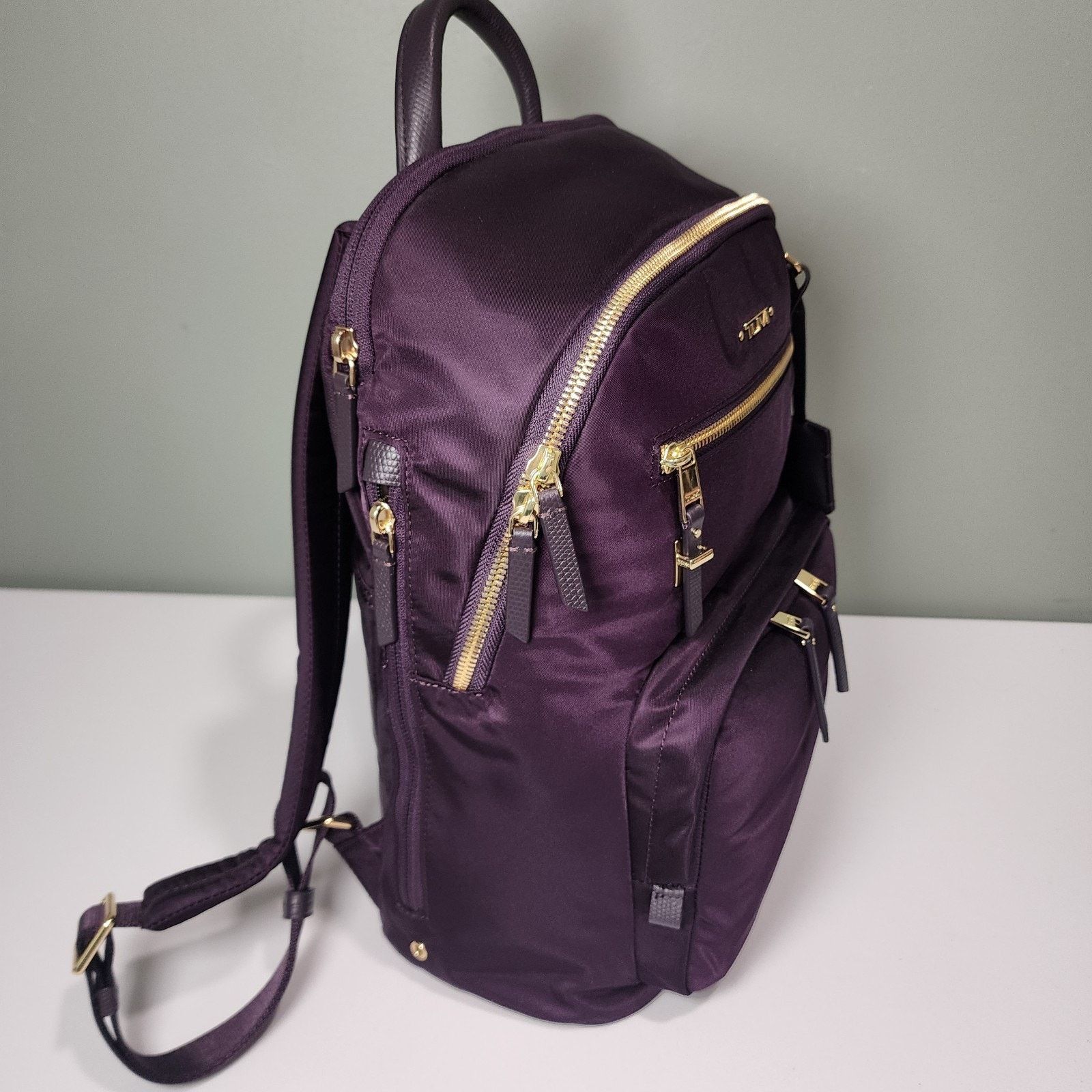 Tumi Tumi Voyageur HARRIET Laptop Backpack Black Berry Purple Size ONE SIZE - 3 Thumbnail