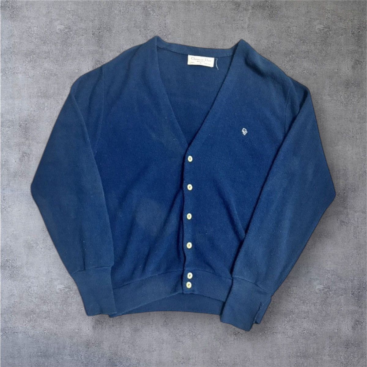 Christian Dior Monsieur CHRISTIAN DIOR MONSIEUR BLUE VINTAGE CARDIGAN Size US XL / EU 56 / 4 - 1 Thumbnail